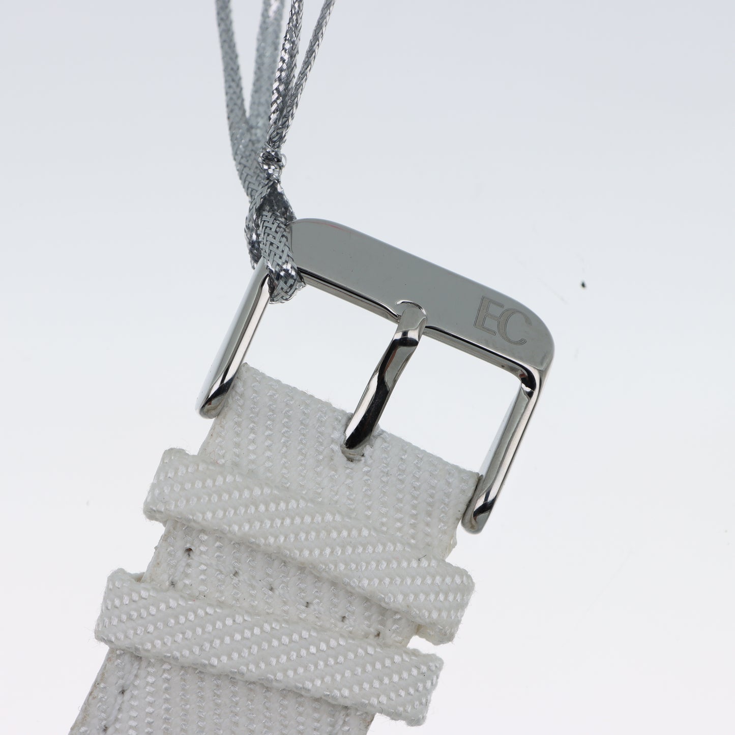 Enrico Coveri - Orologio Donna Cassa Quadrata Full Pavé Cinturino Bianco