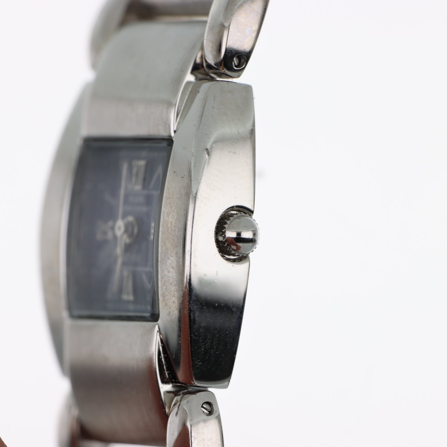 M&M Primo Emporio - Orologio Donna Tonneau Acciaio Quadrante Nero Numeri Romani