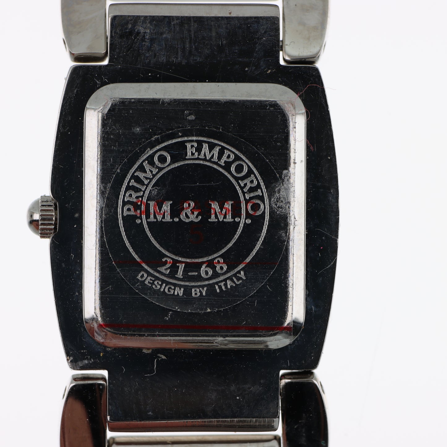 M&M Primo Emporio - Orologio Donna Tonneau Acciaio Quadrante Nero Numeri Romani