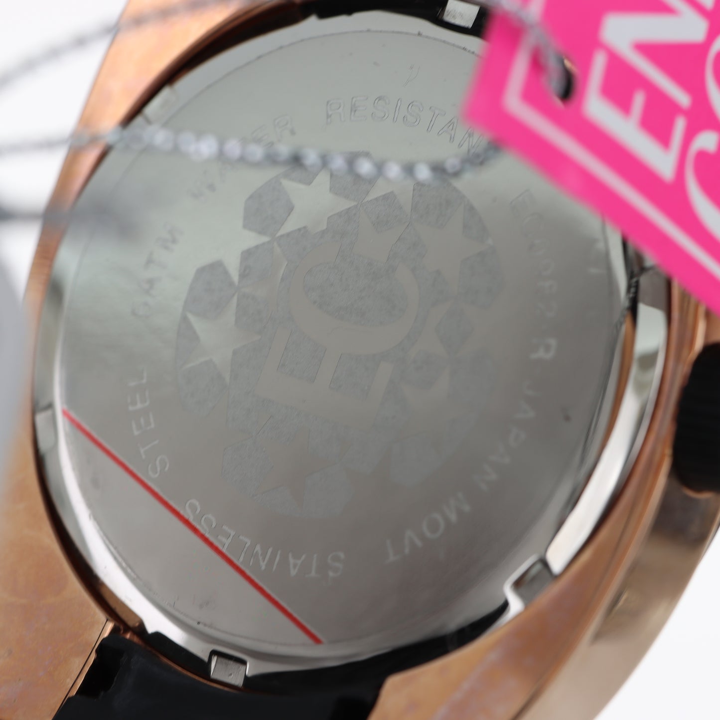 Enrico Coveri - Orologio Uomo Sport Rose Gold Quadrante Nero Water Resist 50M