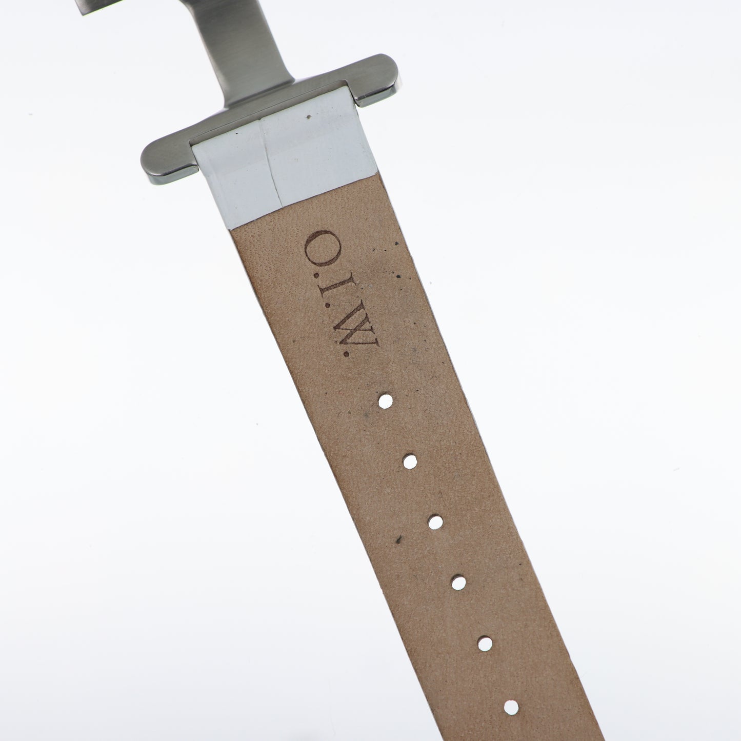 O.I.W. Twin - Orologio Donna Doppio Quadrante Madreperla con Cristalli Cinturino Pelle Bianco