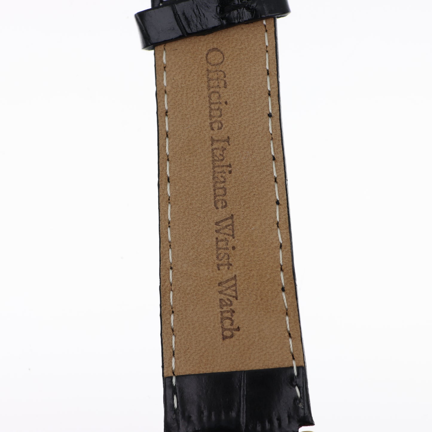 O.I.W. Cross Gold Madreperla Blu - Orologio Donna Cassa a Croce Gold Quadrante Madreperla Blu Cinturino Pelle Nero