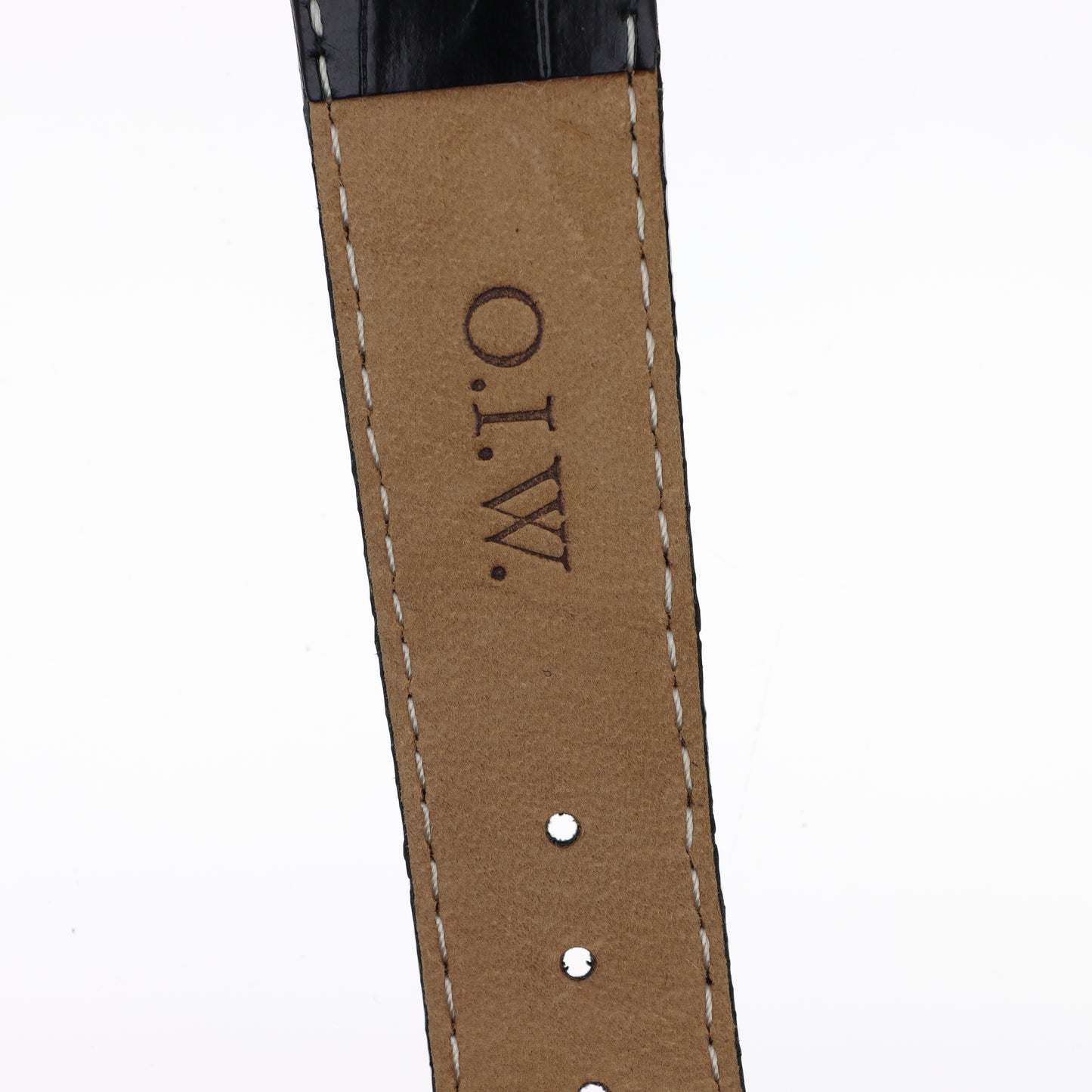 O.I.W. Cross Gold Madreperla Blu - Orologio Donna Cassa a Croce Gold Quadrante Madreperla Blu Cinturino Pelle Nero