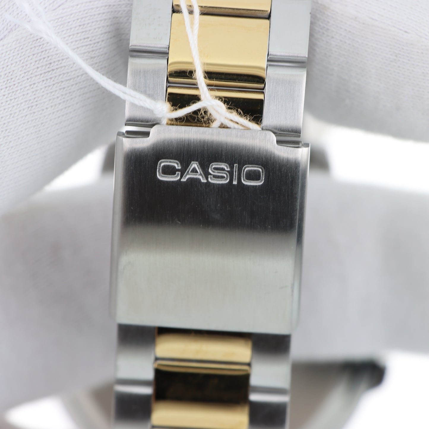 Casio MTP-VD300SG - Orologio Uomo Multifunzione Quadrante Nero Bracciale Bicolore Argento Gold