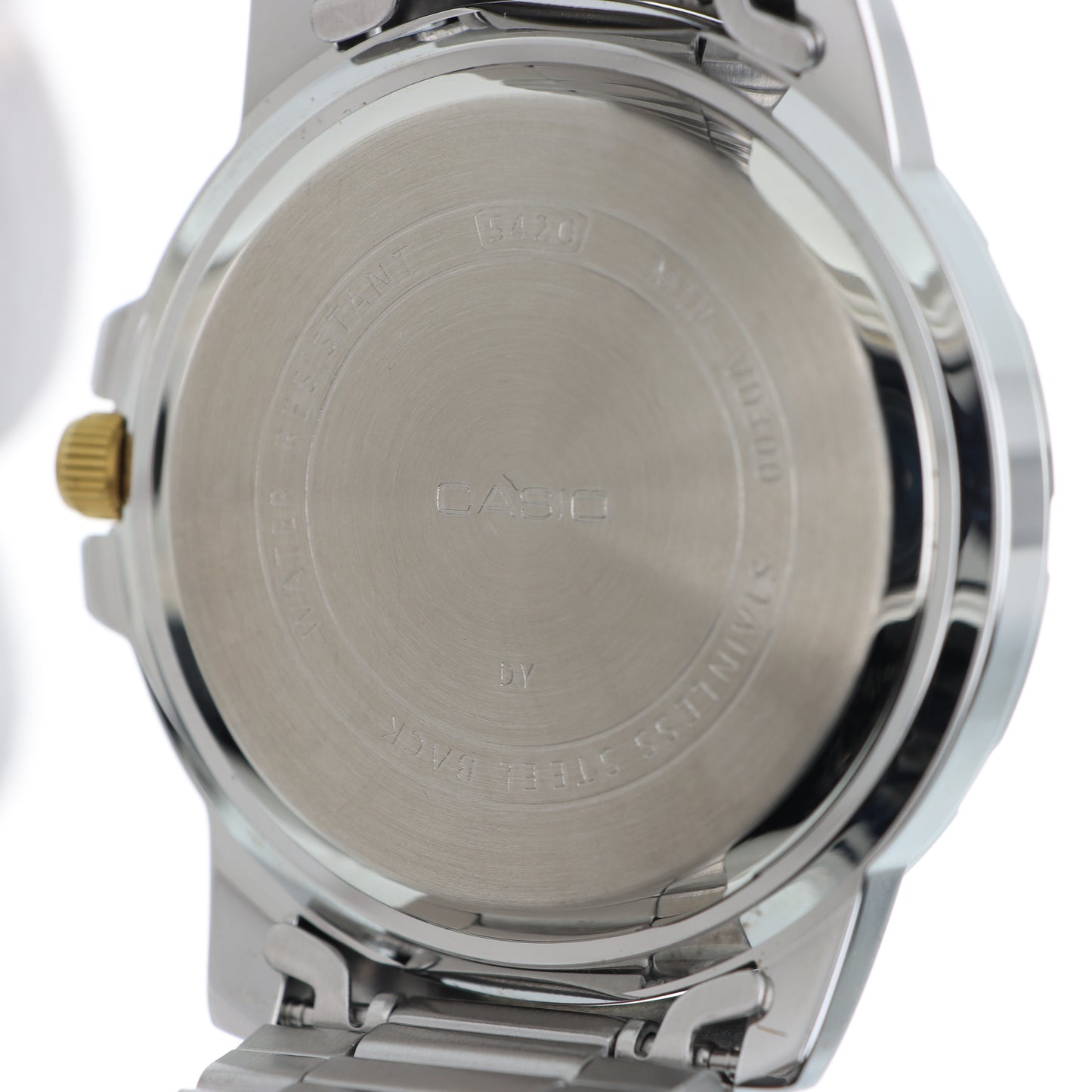 Casio MTP-VD300SG - Orologio Uomo Multifunzione Quadrante Nero Bracciale Bicolore Argento Gold