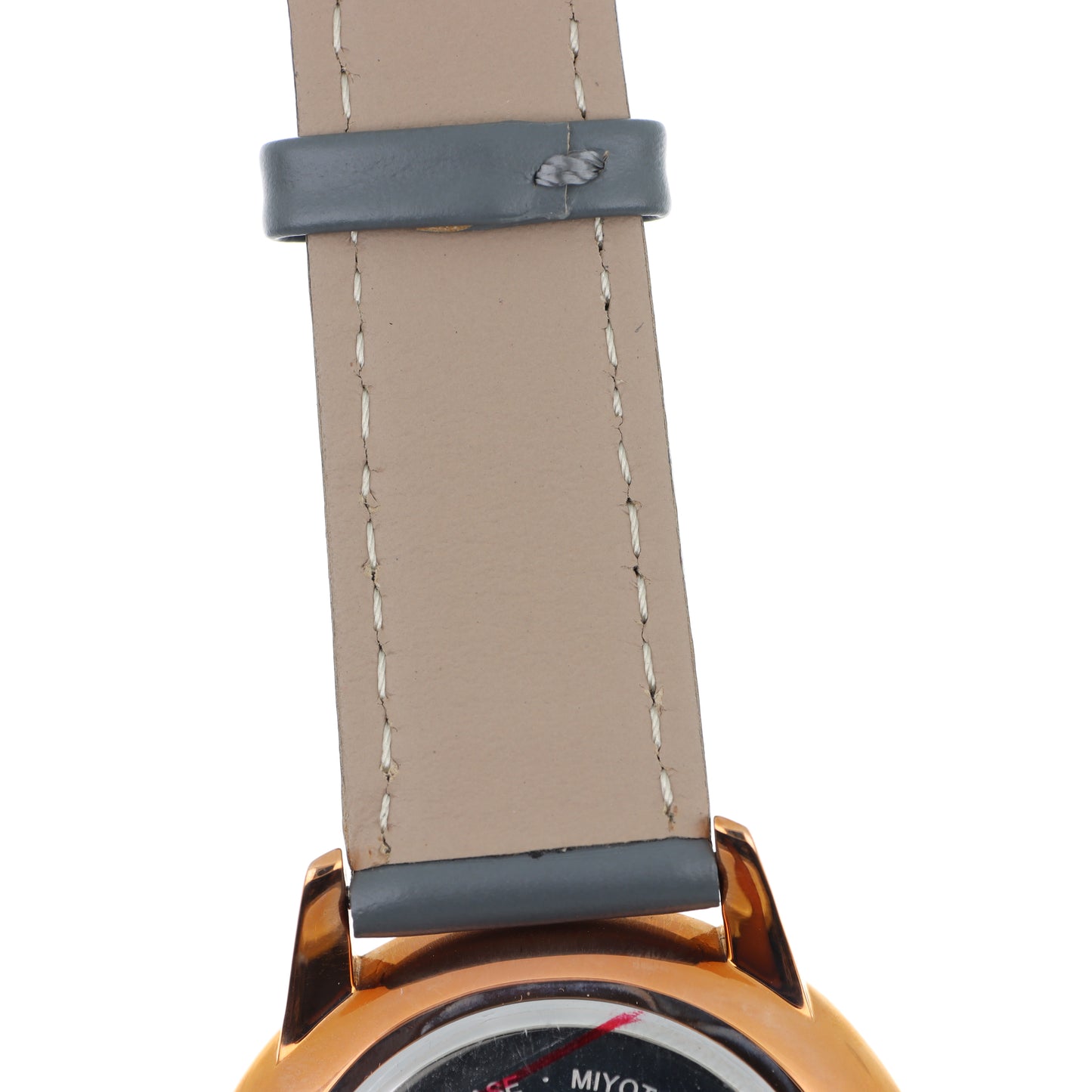 FILA Heritage Watch – Quadrante Nero, Cassa Gold e Cinturino in Pelle Grigia