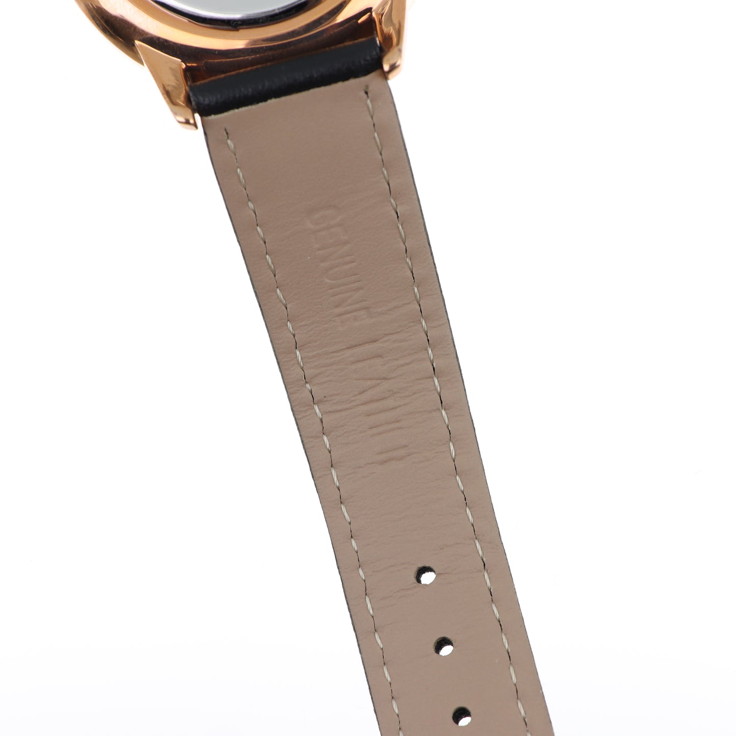 FILA Heritage Watch – Quadrante Nero Geometrico, Cassa Rose Gold e Cinturino in Pelle Nera