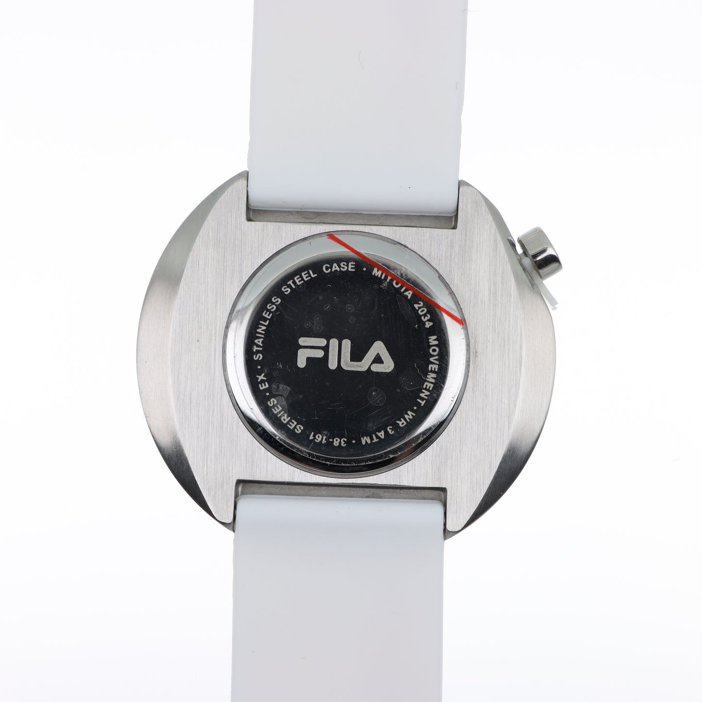FILA Sport Watch – Quadrante Bianco, Cassa Silver e Cinturino Silicone Bianco/Rosso