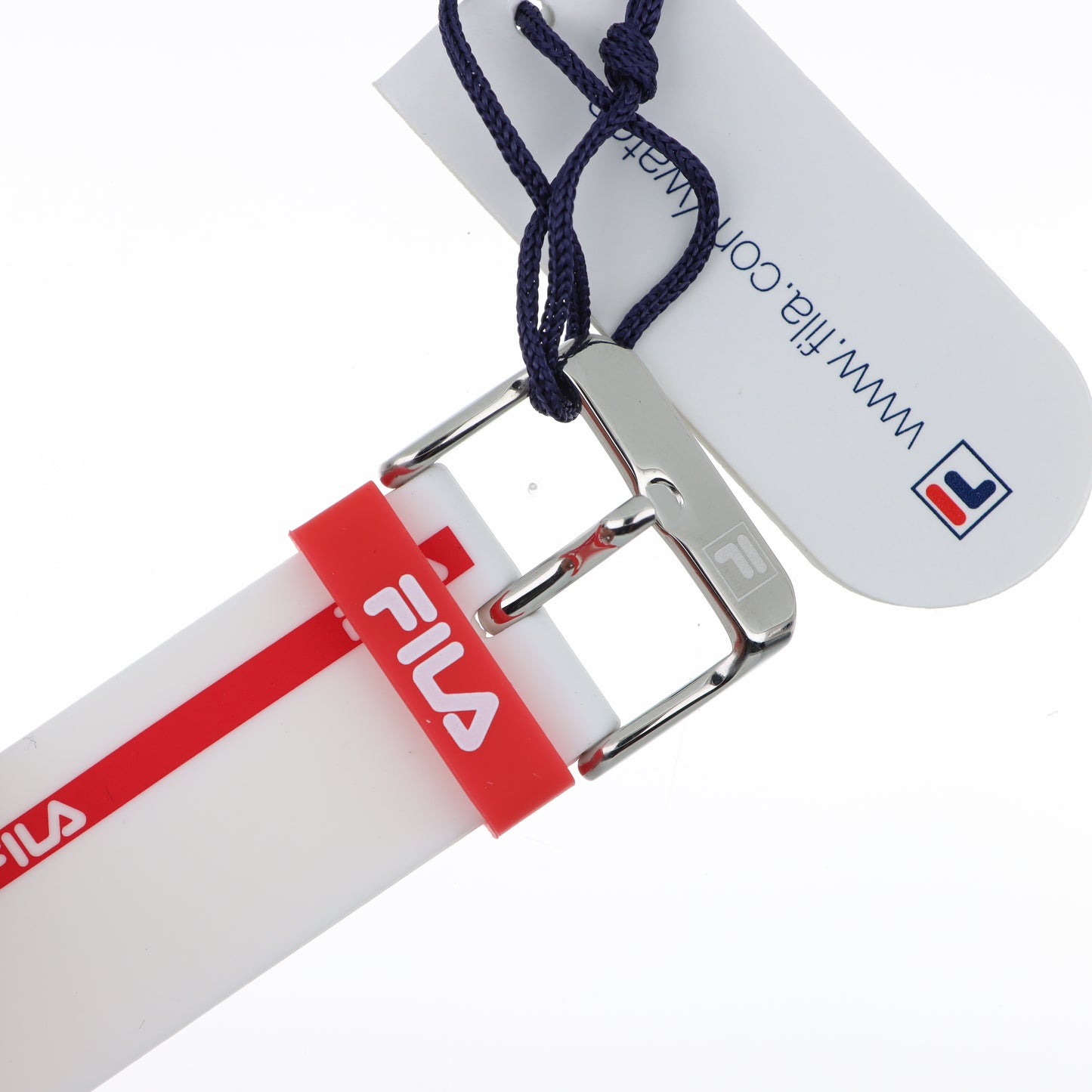 FILA Sport Watch – Quadrante Bianco, Cassa Silver e Cinturino Silicone Bianco/Rosso