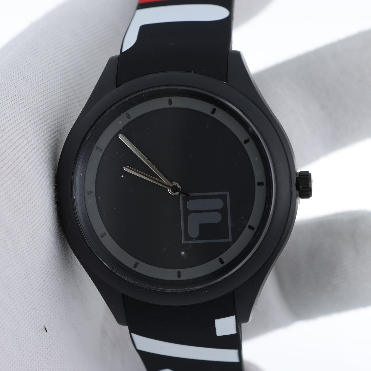 FILA Sport Watch – Cinturino Silicone Nero con Logo Bold