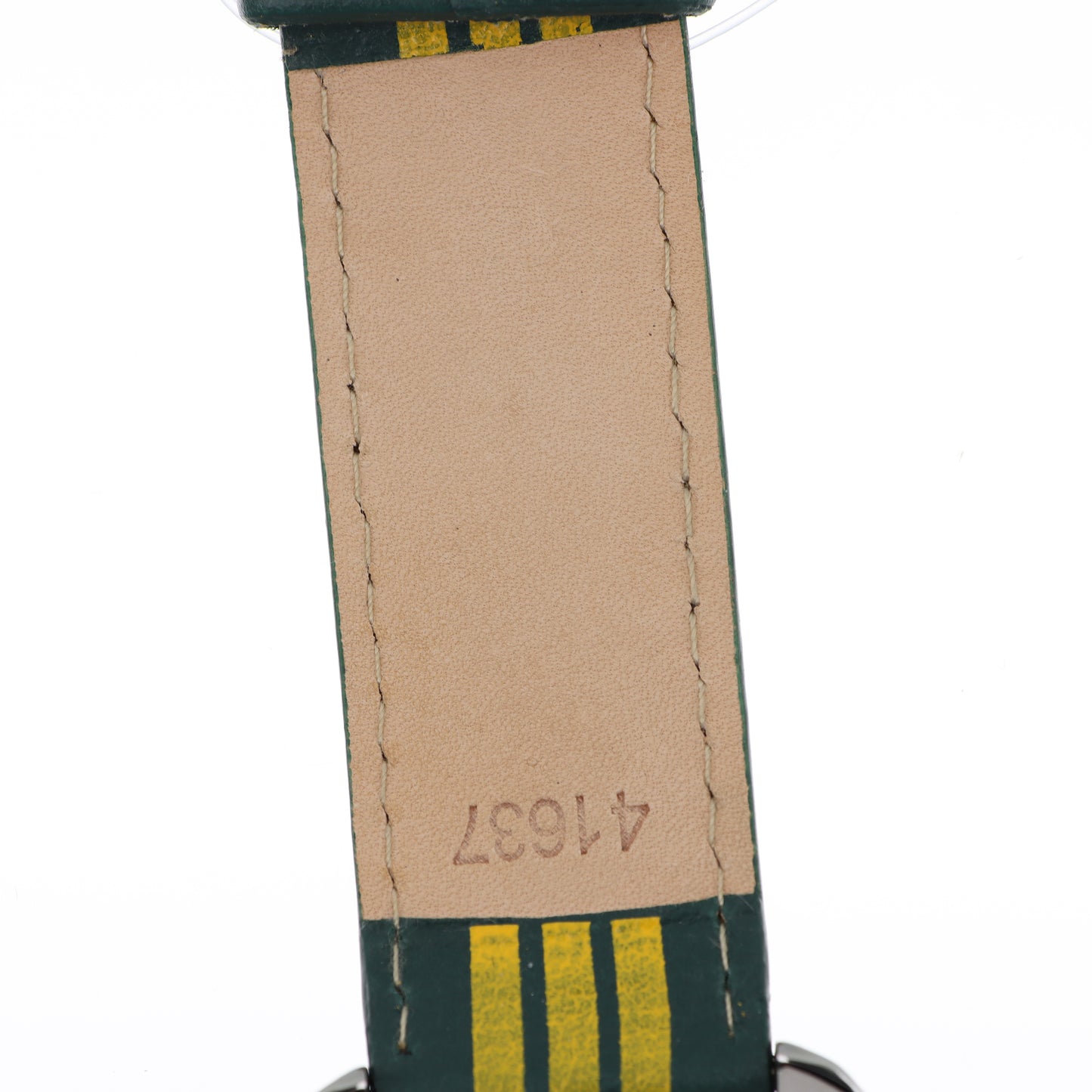 United Colors of Benetton Retro Watch – Cassa Silver, Quadrante Verde/Giallo e Cinturino a Righe