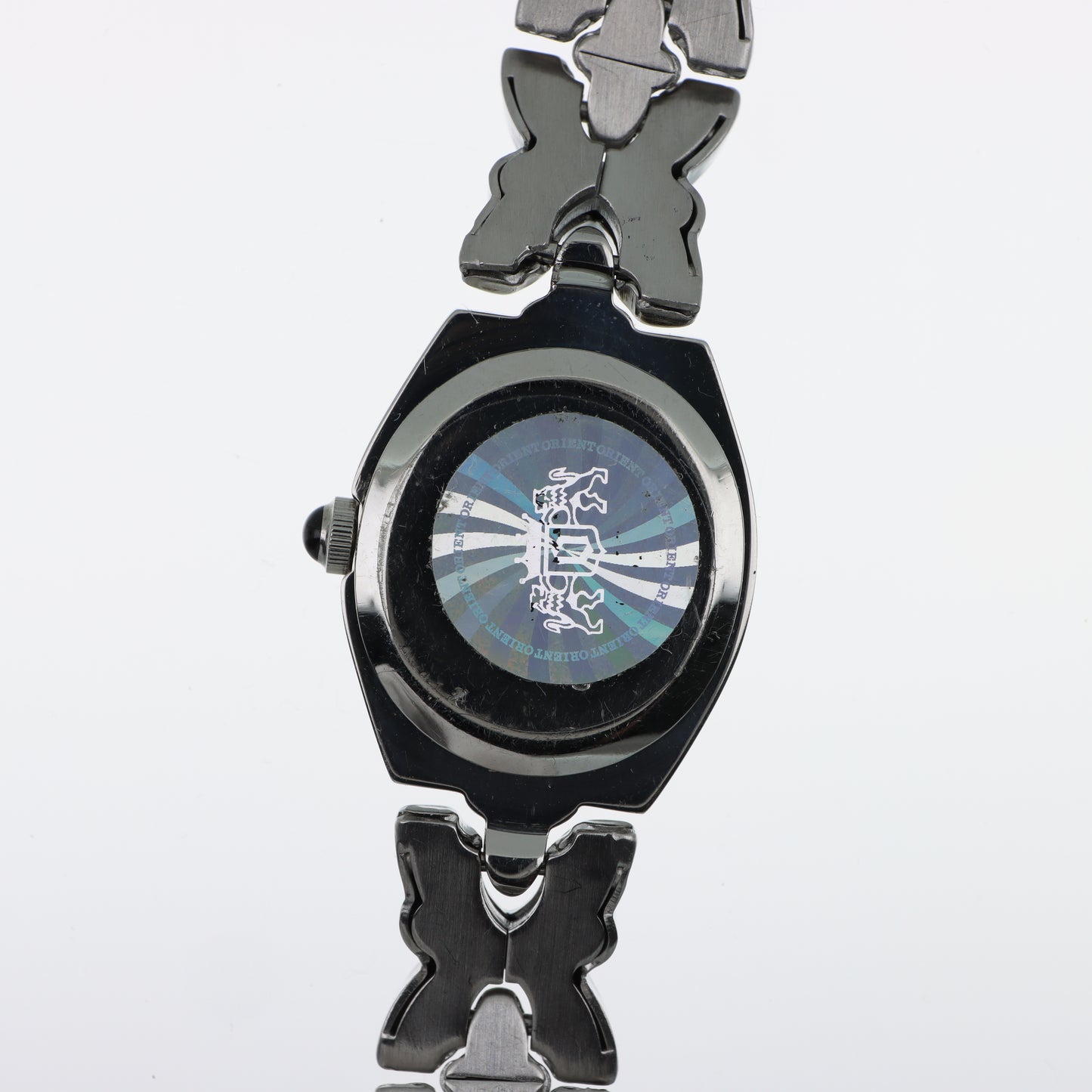 Orologio Orient Lady Ovale Nero Water Resist - Bracciale Sculturale Silver