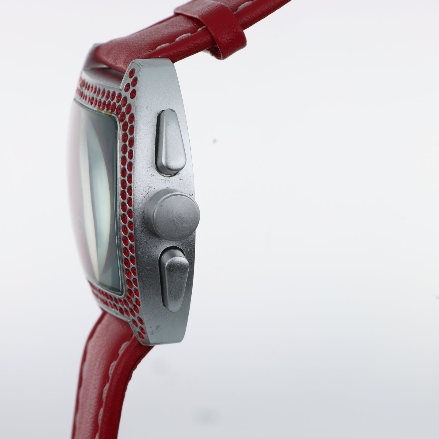 Orologio Primo Emporio Cronografo Red Passion - Lunetta con Cristalli Rossi e Cinturino in Pelle Rossa