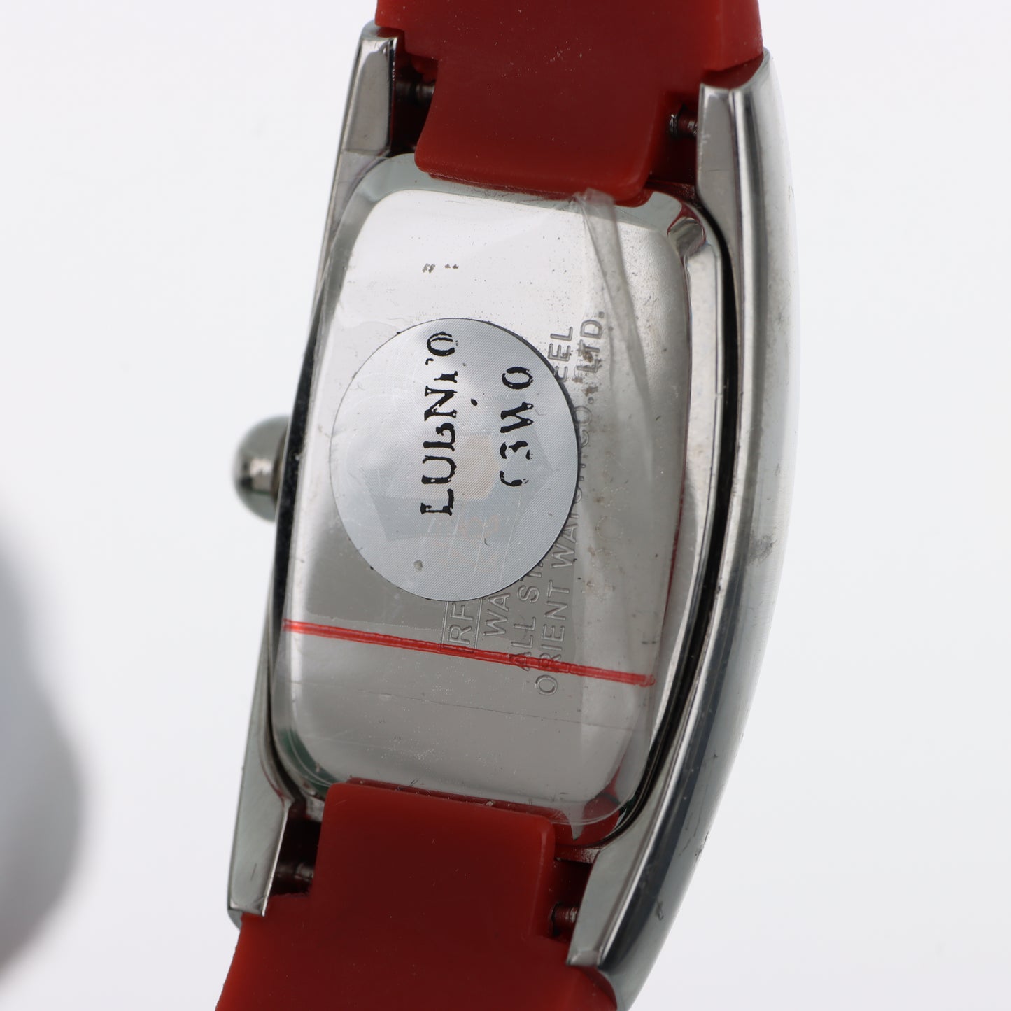 Orologio Orient Lady Bangle Red - Cassa Avvolgente Silver con Quadrante Madreperla e Cinturino Rosso