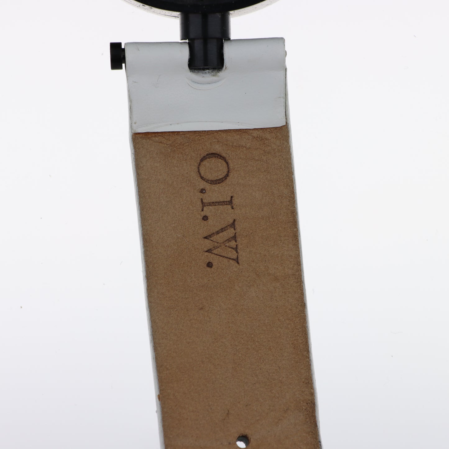 Orologio O.I.W. Art Edition Porto Mediterraneo - Cassa Oblò Black e Cinturino Bianco