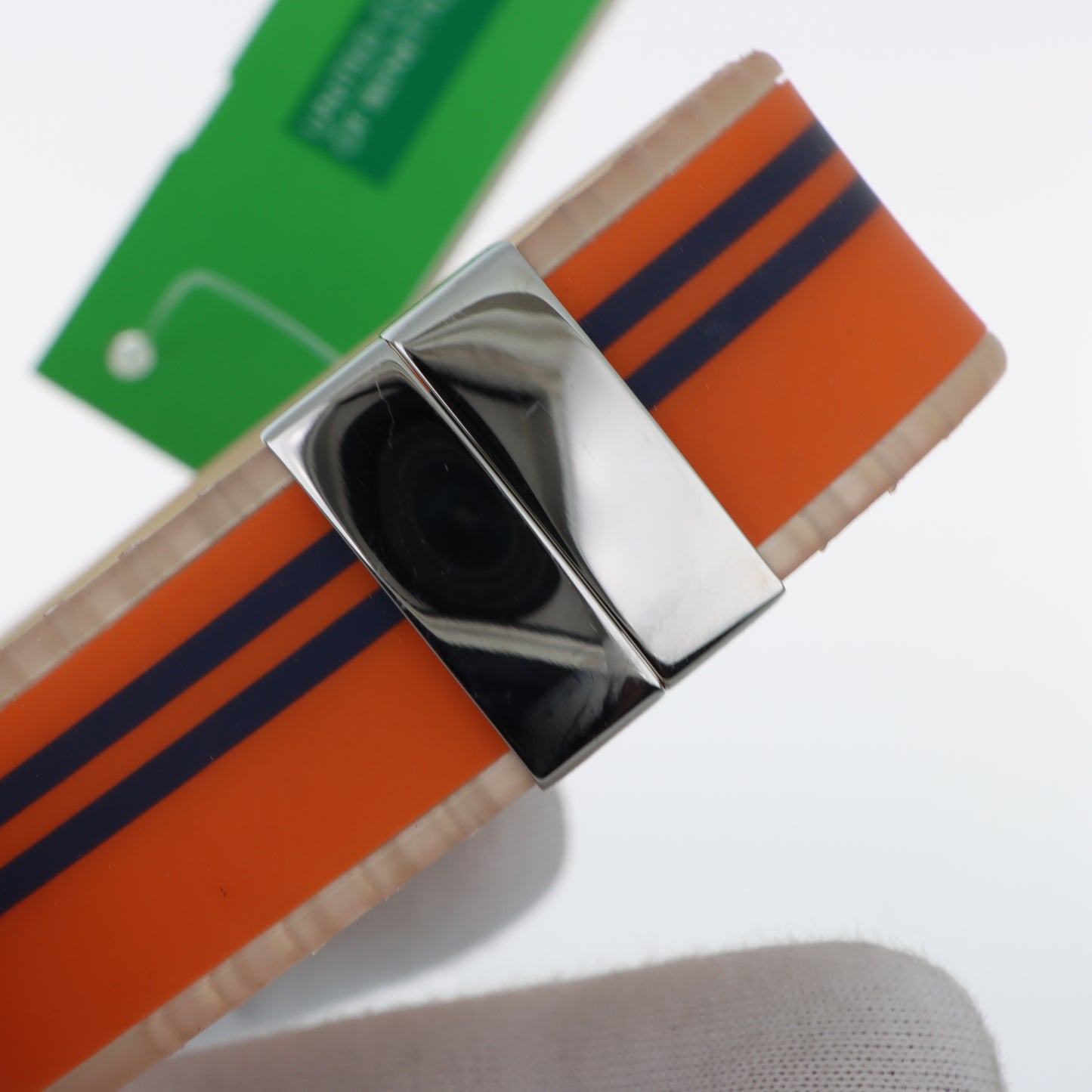 Orologio United Colors of Benetton Digital Orange - Display LCD e Cinturino Arancione con Strisce Blu