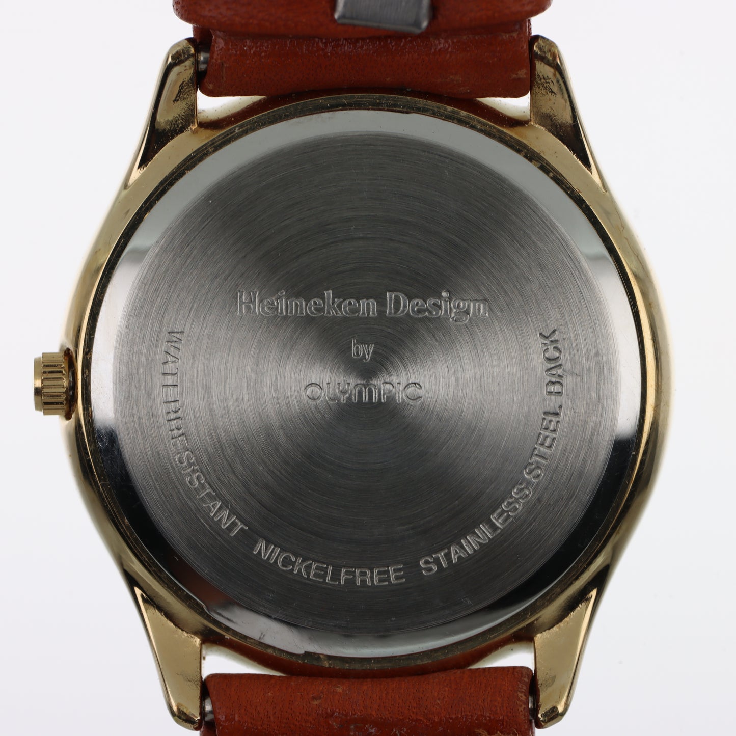 Orologio Heineken Quartz Gold – Cinturino in Pelle Cognac