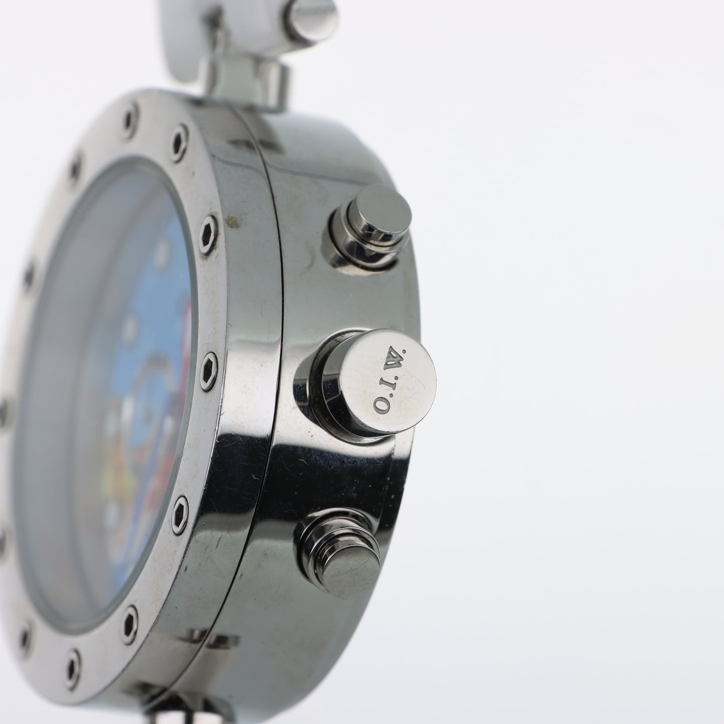 Orologio O.I.W. Cronografo Art Edition - Quadrante Dipinto Paesaggio Marino e Cinturino Bianco
