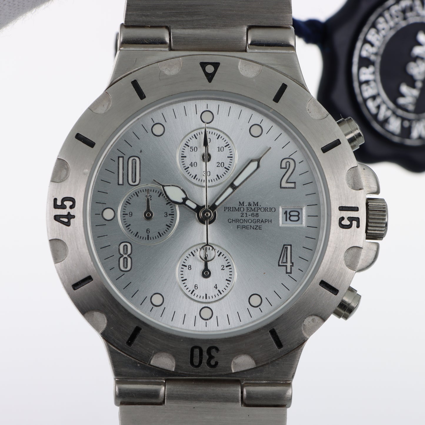 Orologio M&M Primo Emporio 21-68 Chronograph Firenze - Total White con Bracciale in Acciaio