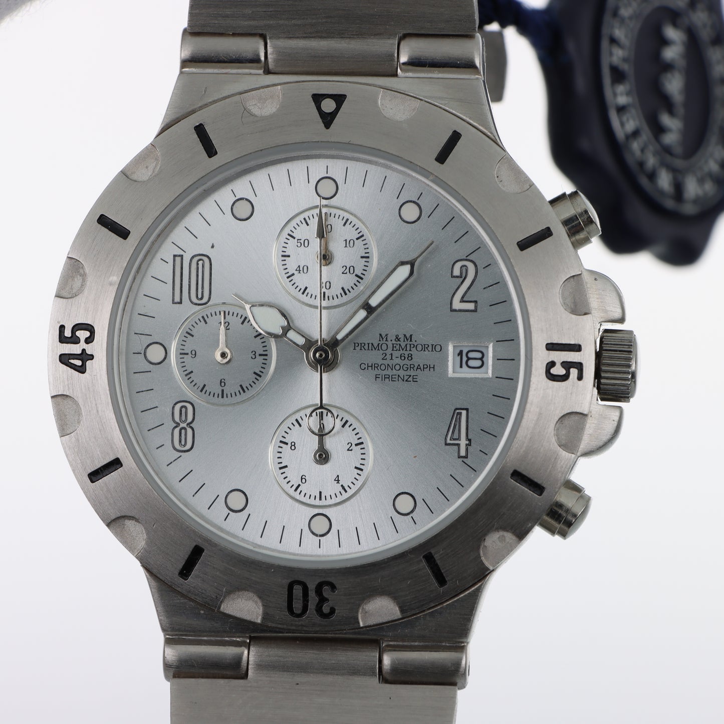 Orologio M&M Primo Emporio 21-68 Chronograph Firenze - Total White con Bracciale in Acciaio