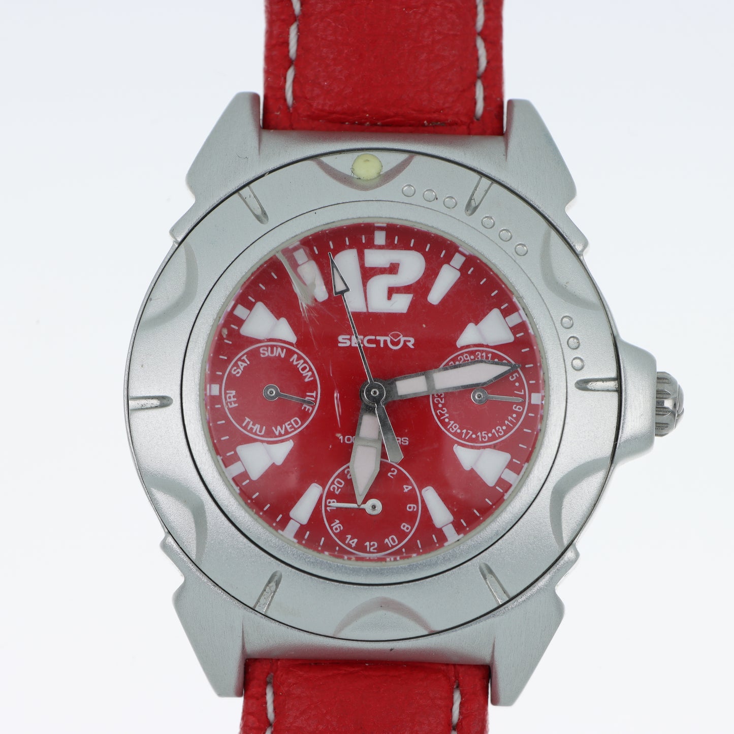 Orologio Sector Sport Multifunzione Red - Quadrante Rosso con Giorno Data e Cinturino in Pelle Rossa
