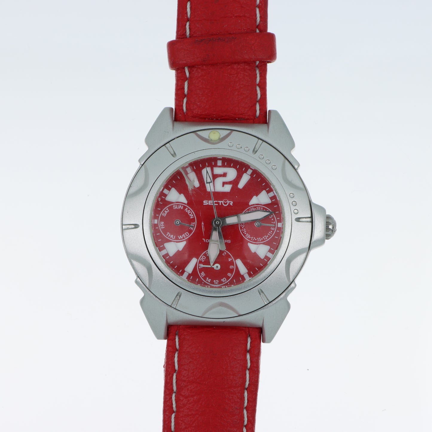 Orologio Sector Sport Multifunzione Red - Quadrante Rosso con Giorno Data e Cinturino in Pelle Rossa
