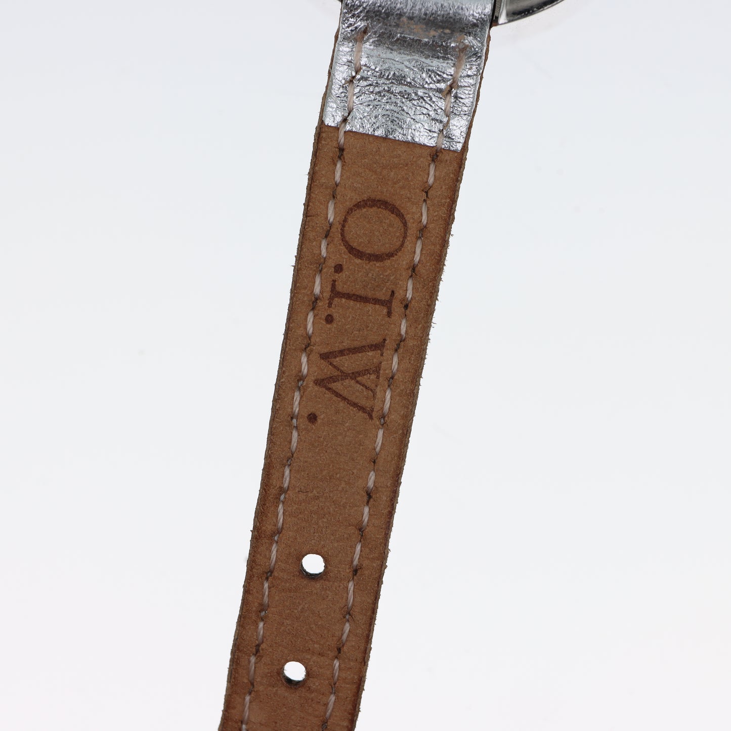 Orologio O.I.W. Chili Pepper - Cassa Bianca con Corona di Cristalli e Cinturino Argento