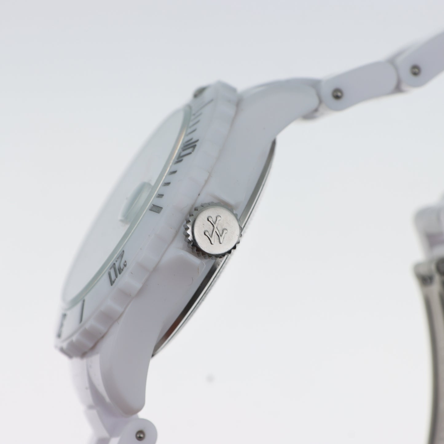 Orologio ToyWatch Professional Quartz Total White - Lunetta Girevole e Bracciale in Silicone