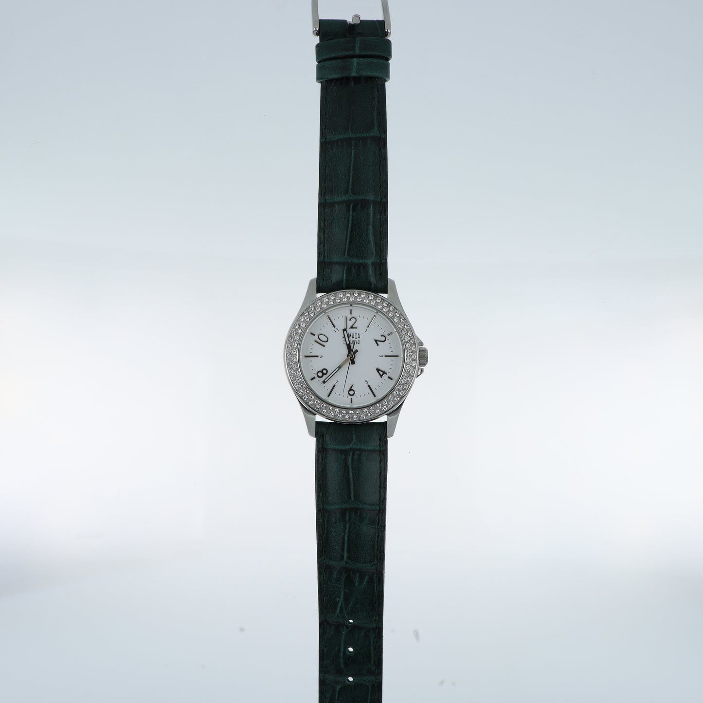 Orologio Armada Nueva Crystal - Lunetta con Doppia Fila di Cristalli e Cinturino Verde Scuro
