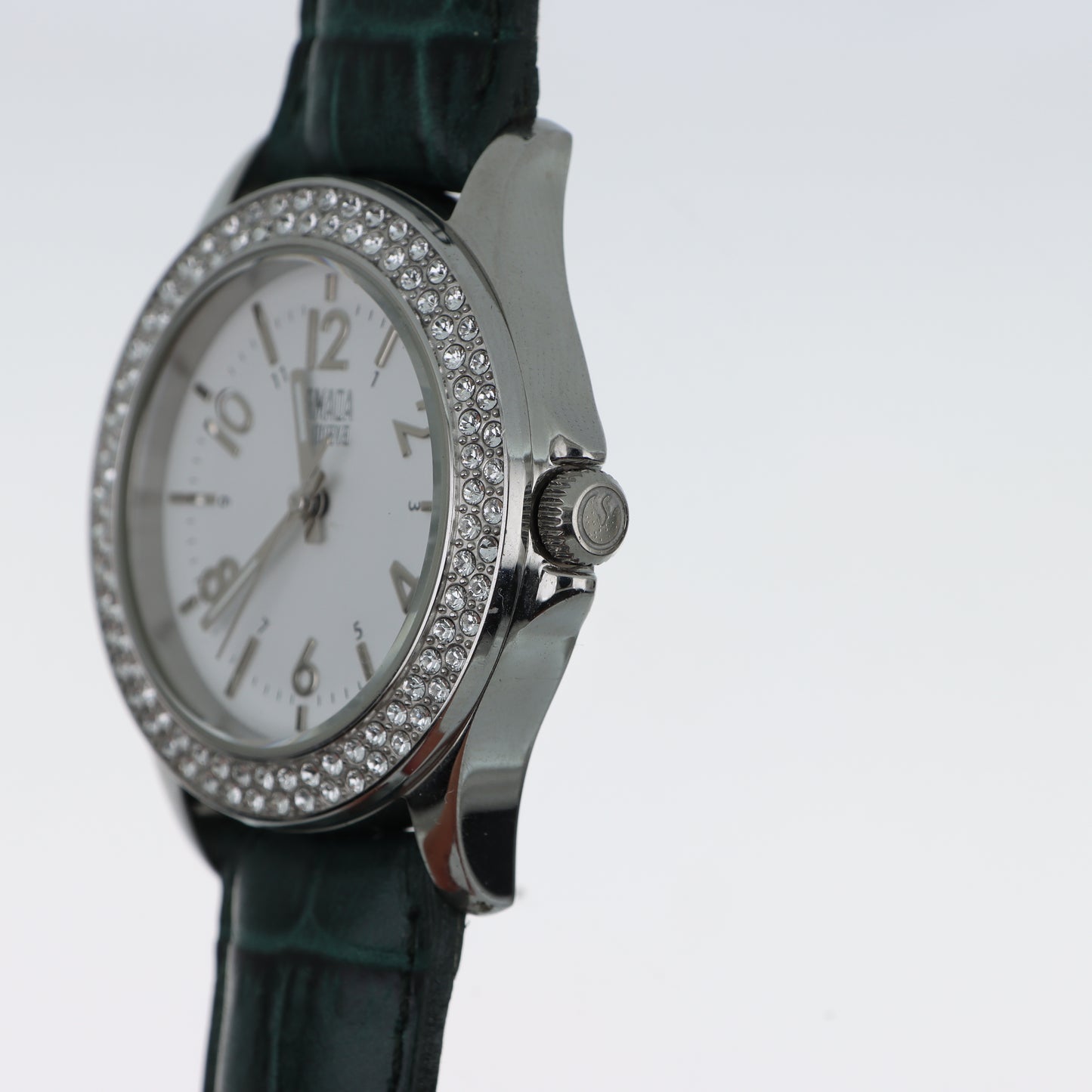 Orologio Armada Nueva Crystal - Lunetta con Doppia Fila di Cristalli e Cinturino Verde Scuro