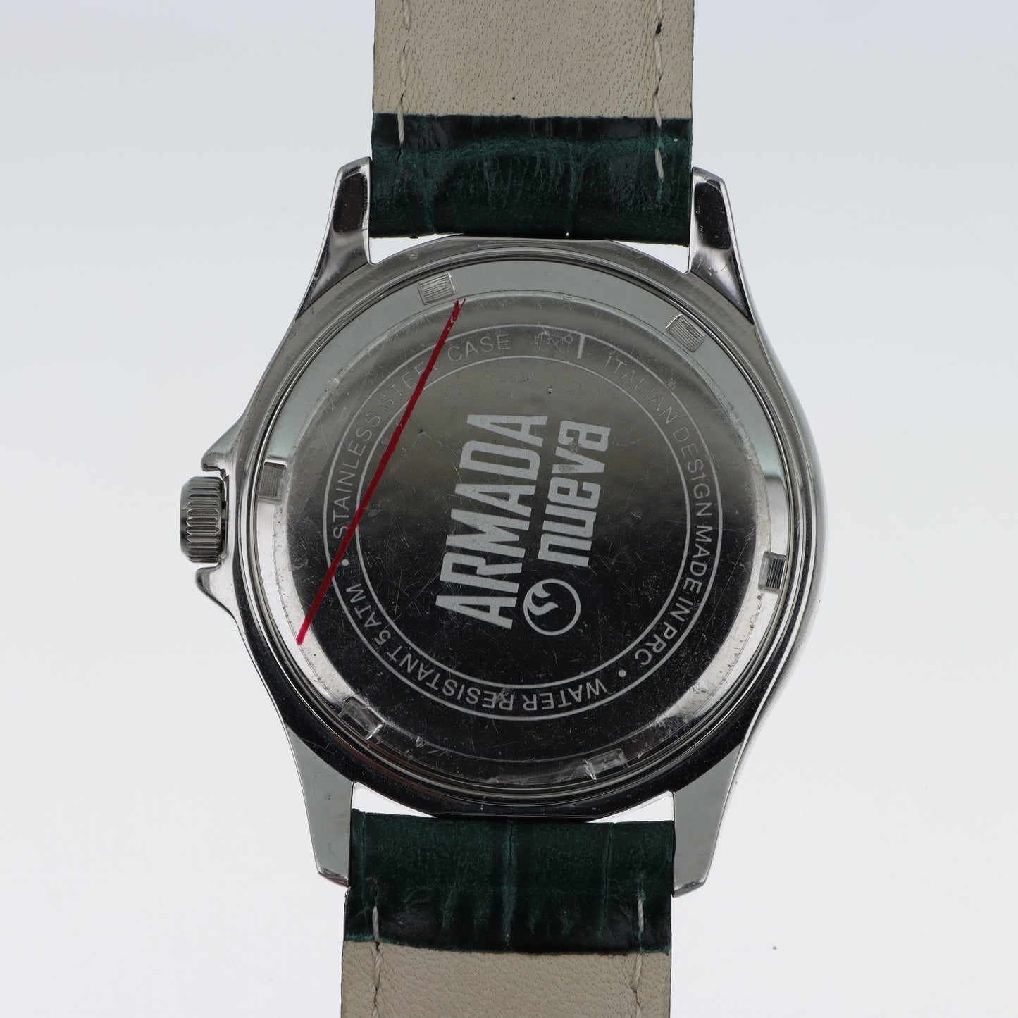 Orologio Armada Nueva Crystal - Lunetta con Doppia Fila di Cristalli e Cinturino Verde Scuro