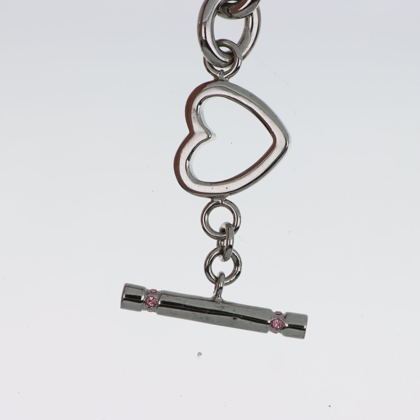 Orologio Jennifer Lopez Heart - Bracciale a Catena con Cuori di Cristalli Rosa e Quadrante Madreperla