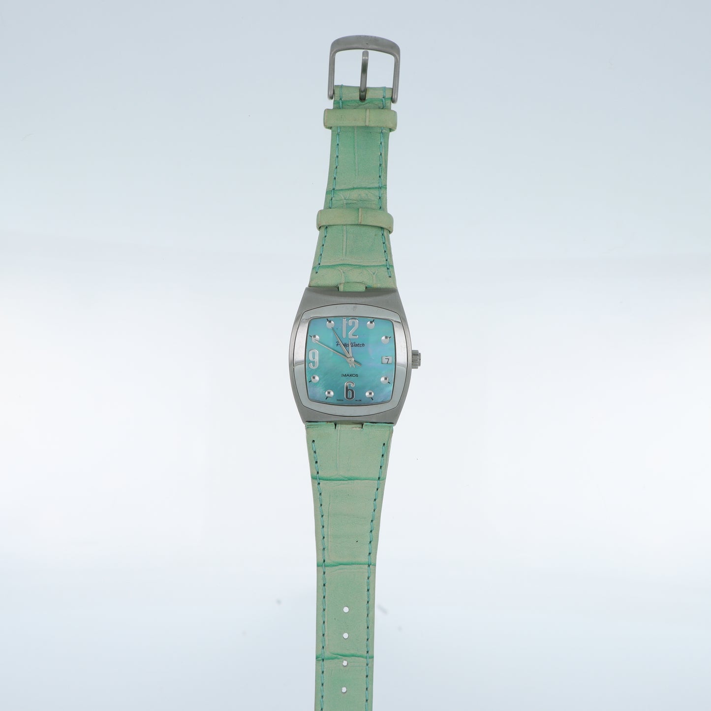 Orologio Philip Watch Imakos Swiss Made - Quadrante Madreperla Turchese e Cinturino Verde Acqua