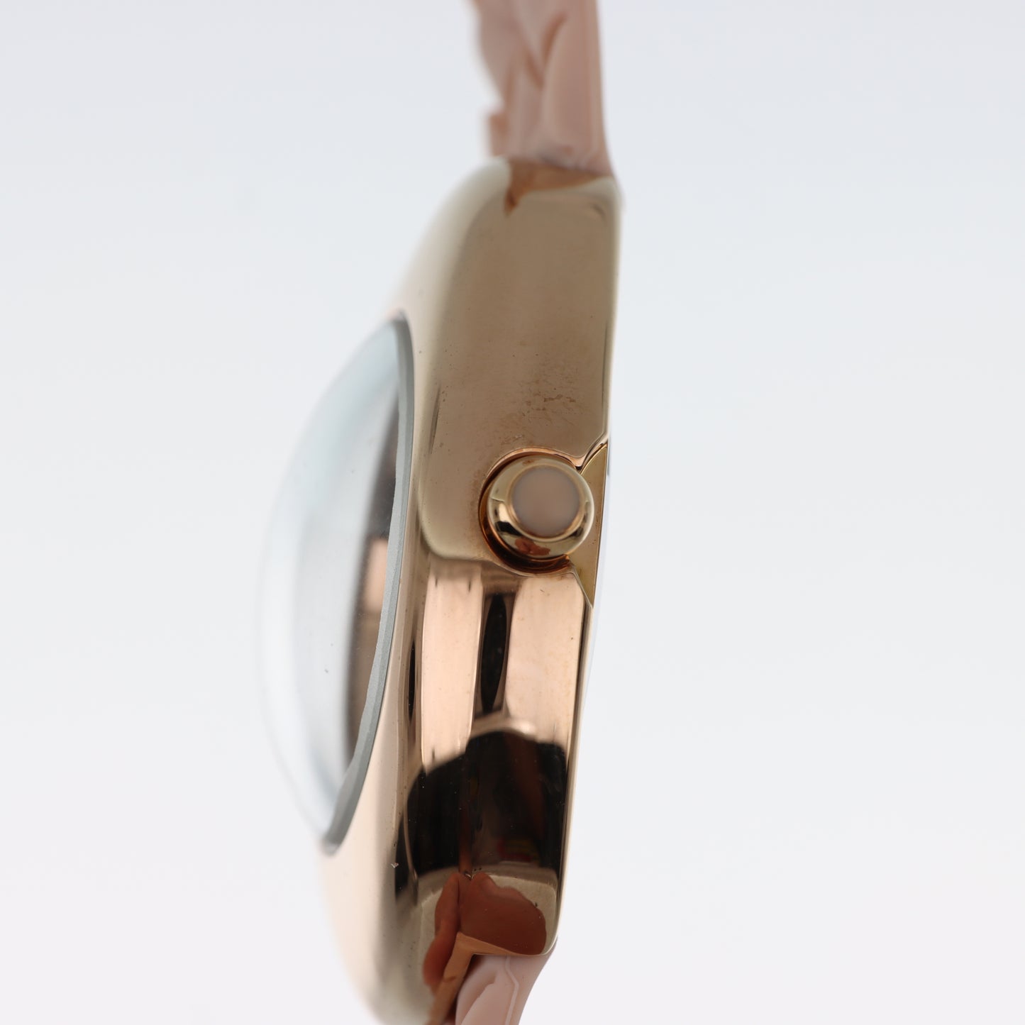 Orologio Hoops Oval Total Rose Gold - Quadrante Cipria e Cinturino in Silicone Trapuntato Rosa
