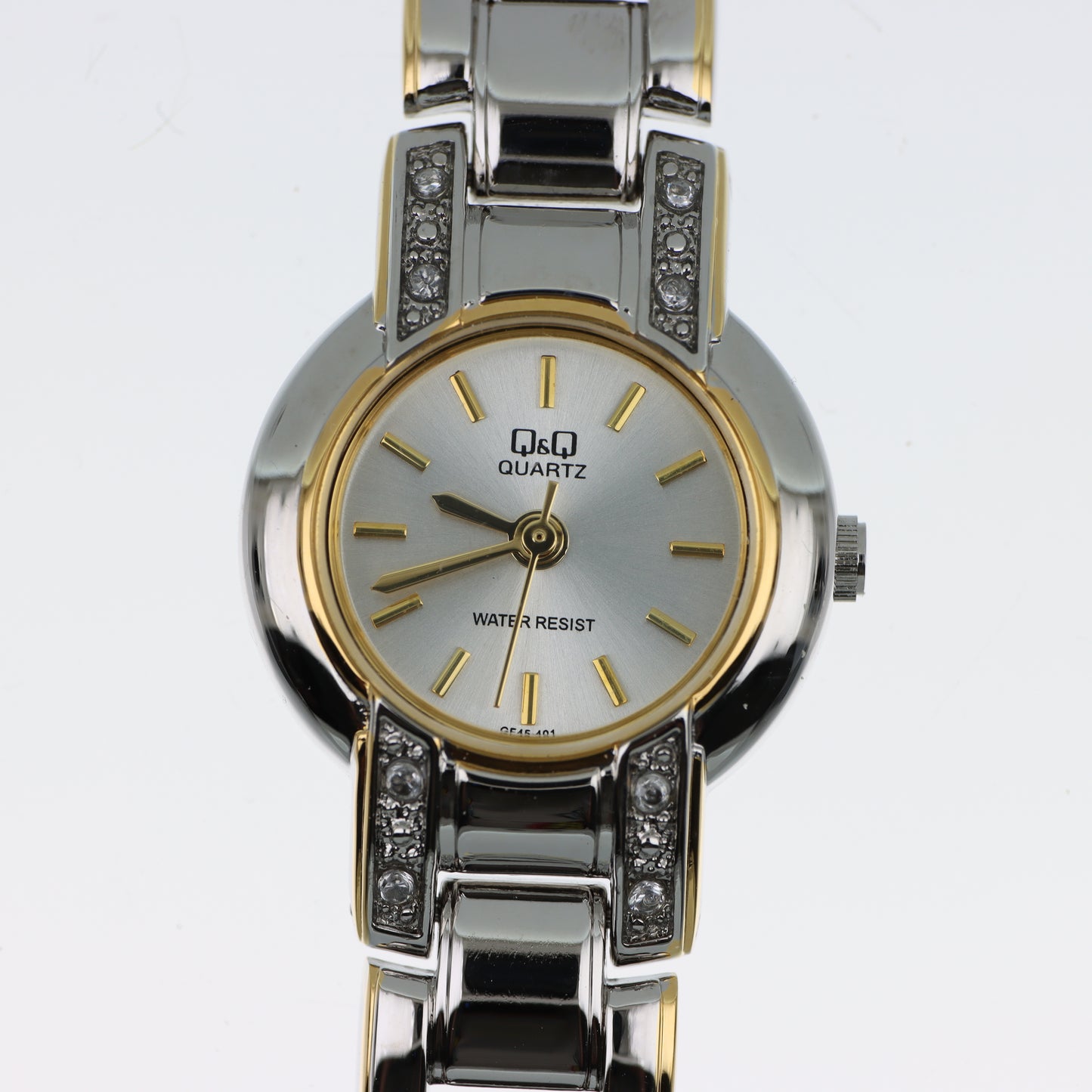 Q&Q Quartz GE15-401 – Orologio Bicolore con Cristalli Water Resist