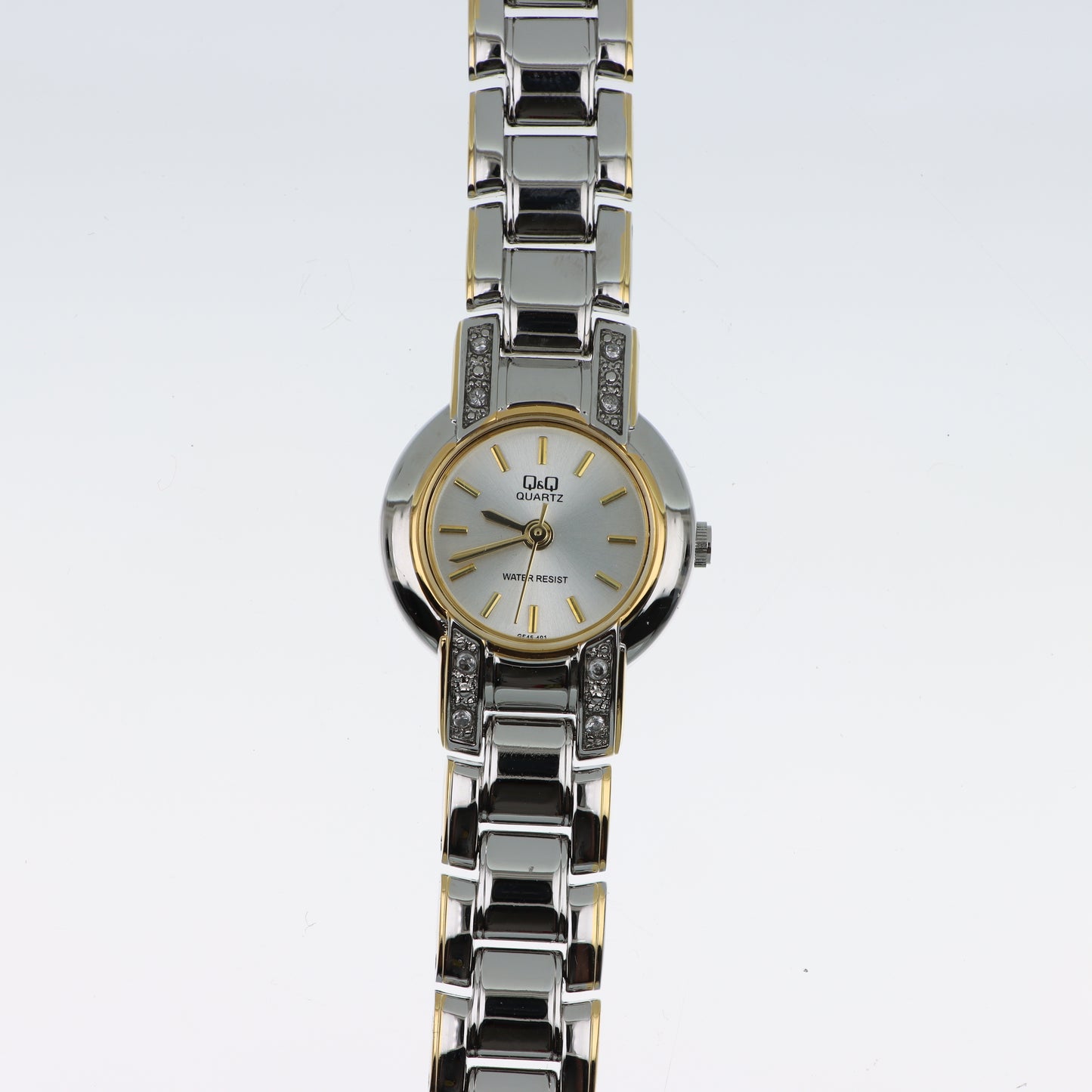 Q&Q Quartz GE15-401 – Orologio Bicolore con Cristalli Water Resist