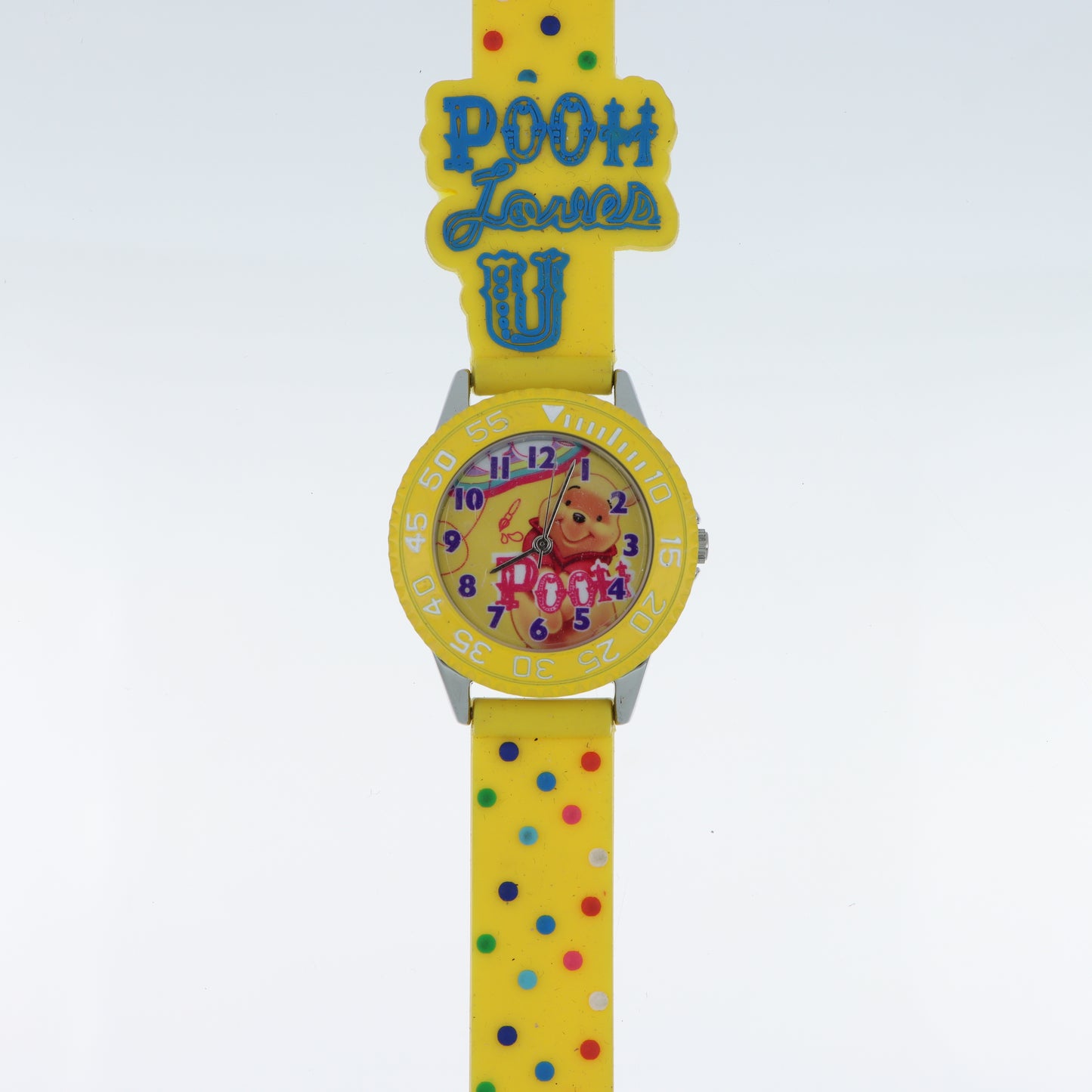 Orologio Bambini Winnie the Pooh – Cinturino Giallo con Pois Colorati