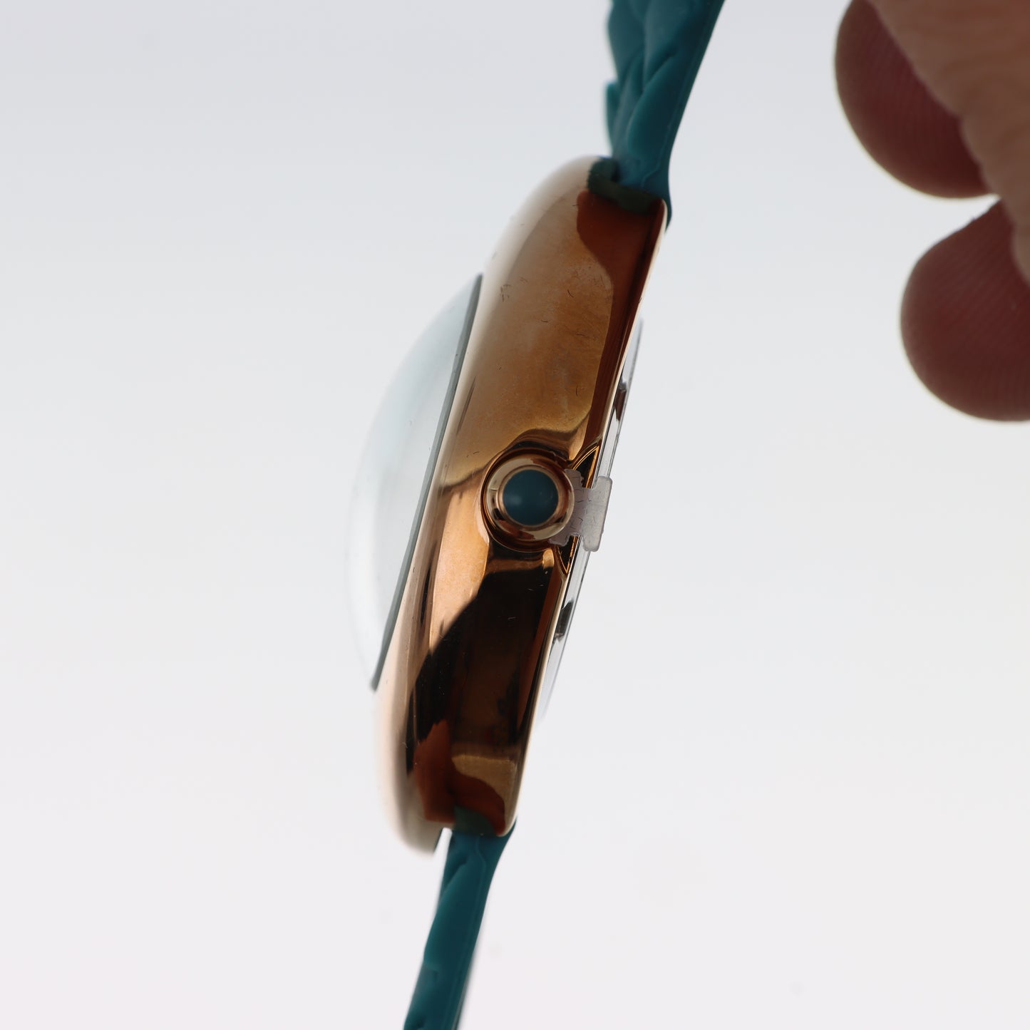 Hoops – Orologio Donna Cassa Rose Gold Quadrante Teal Cinturino Silicone