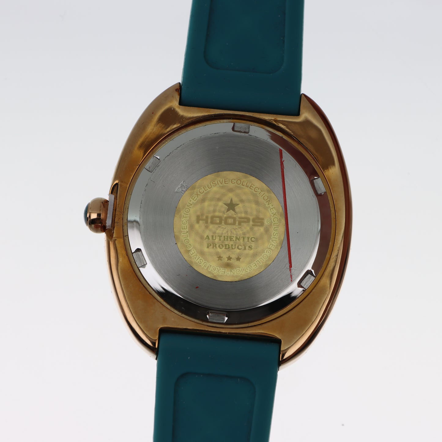 Hoops – Orologio Donna Cassa Rose Gold Quadrante Teal Cinturino Silicone