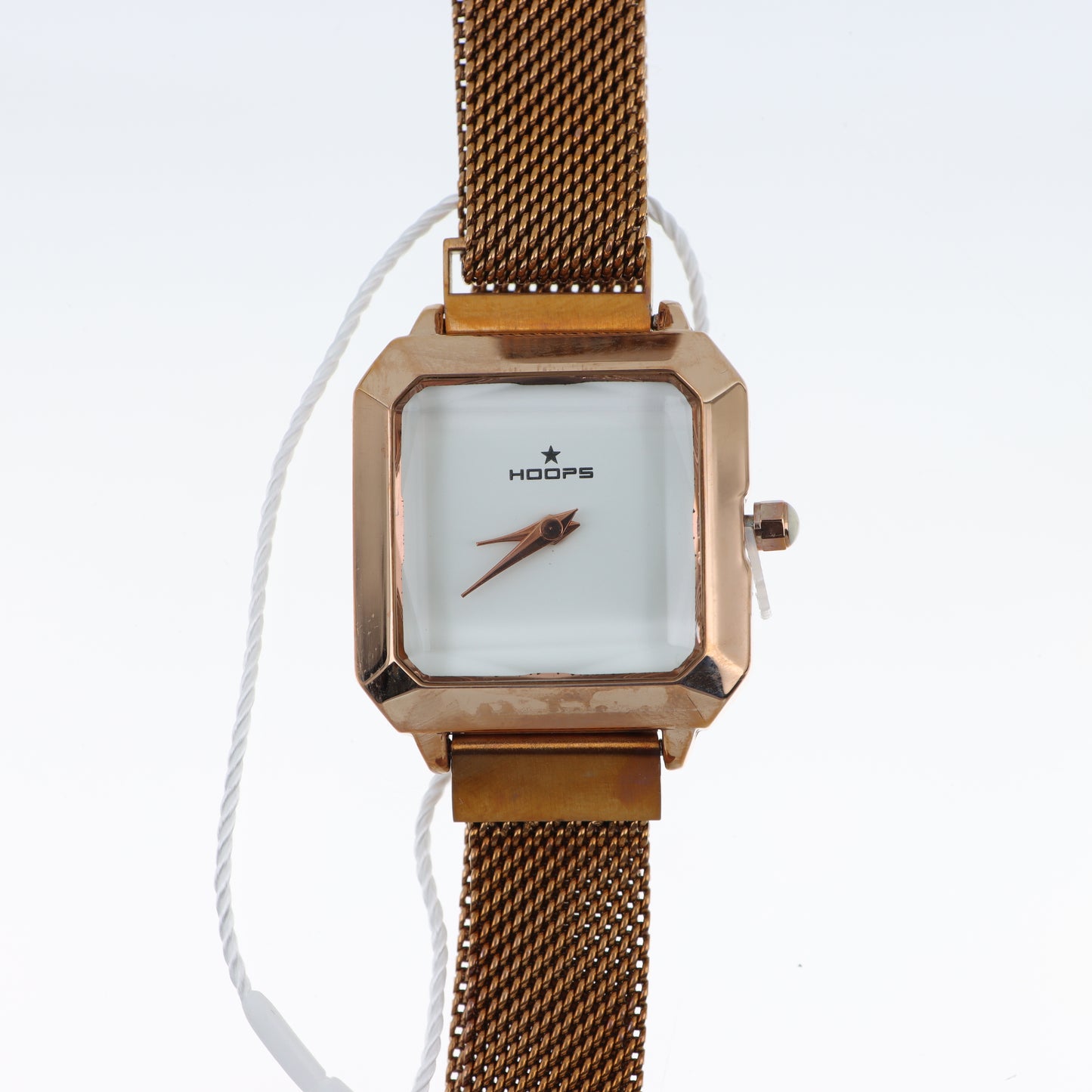 Orologio Hoops Square Rose Gold - Cassa Quadrata con Bracciale Mesh e Quadrante Bianco