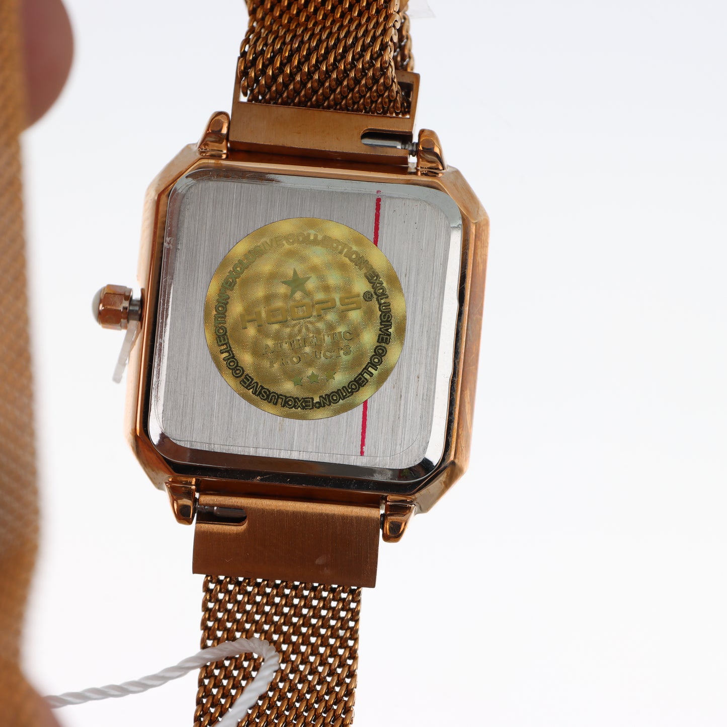 Orologio Hoops Square Rose Gold - Cassa Quadrata con Bracciale Mesh e Quadrante Bianco