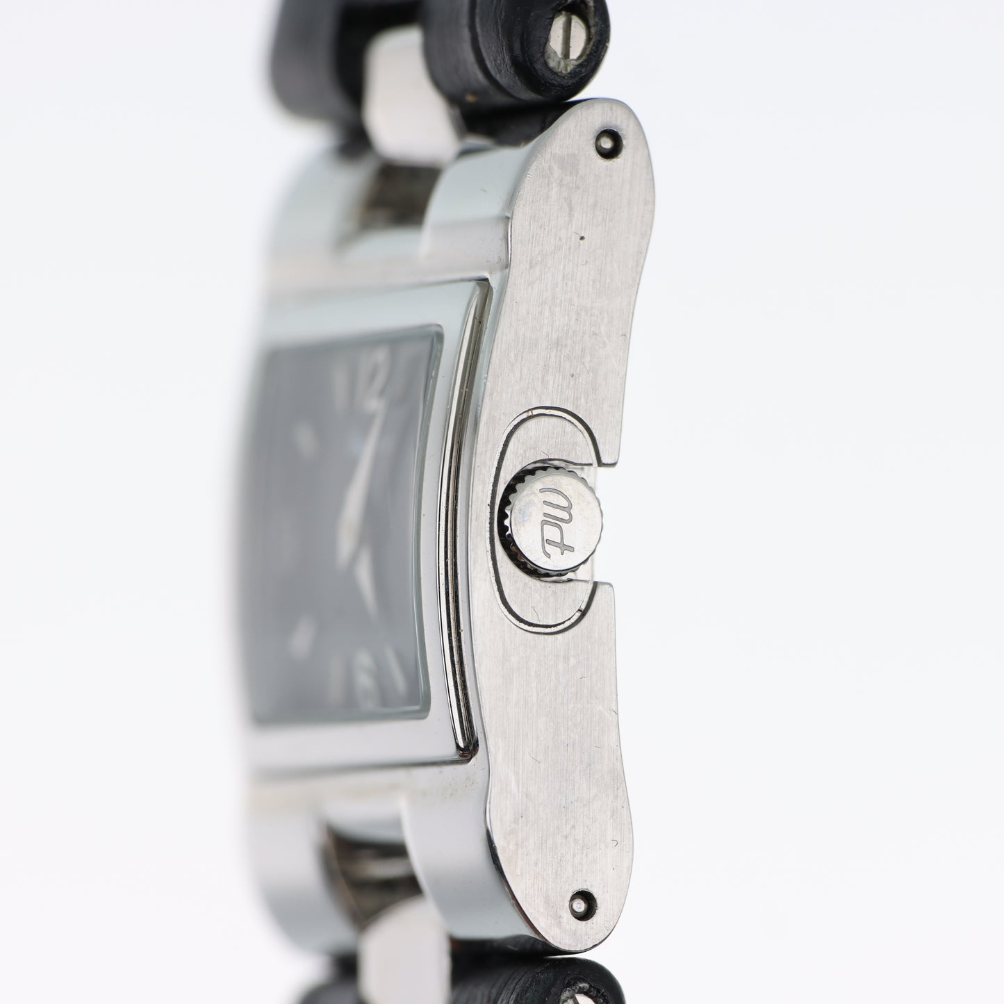 Orologio Philip Watch Square Swiss Made - Quadrante Nero e Cinturino in Pelle Nera