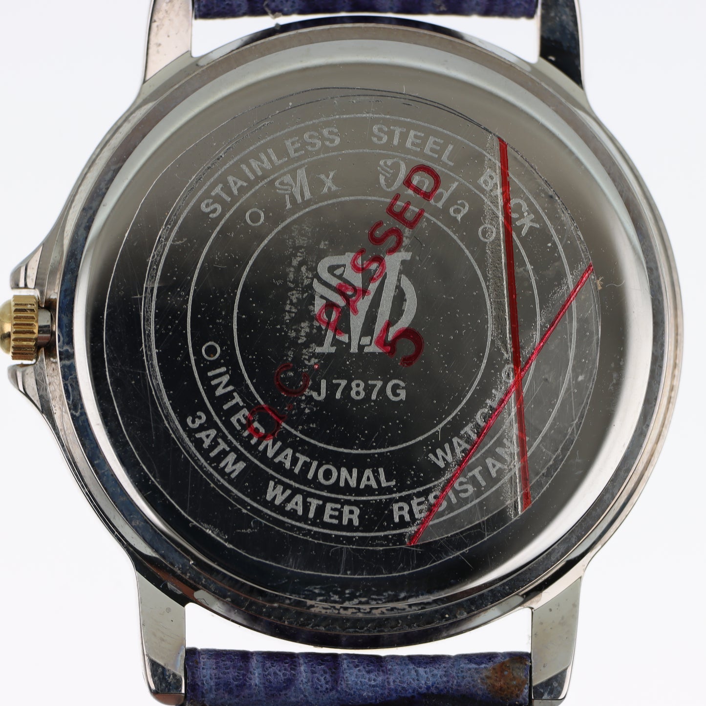 Orologio MxOnda Multifunzione Bicolore Blue Navy - Quadrante Blu con Tre Sotto-Quadranti e Cinturino Coccodrillo