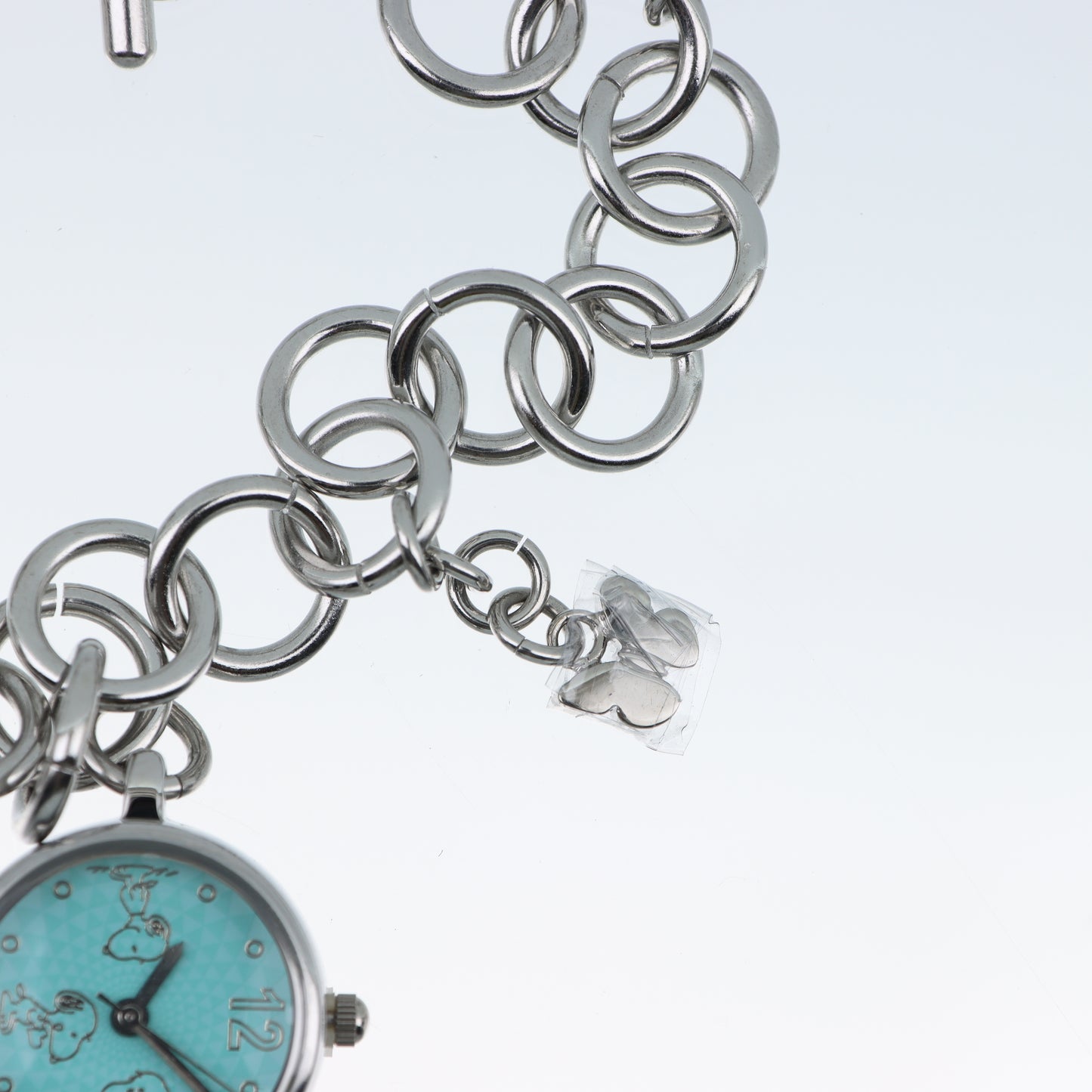 Peanuts Snoopy – Bracciale Orologio Charm Argento Quadrante Tiffany