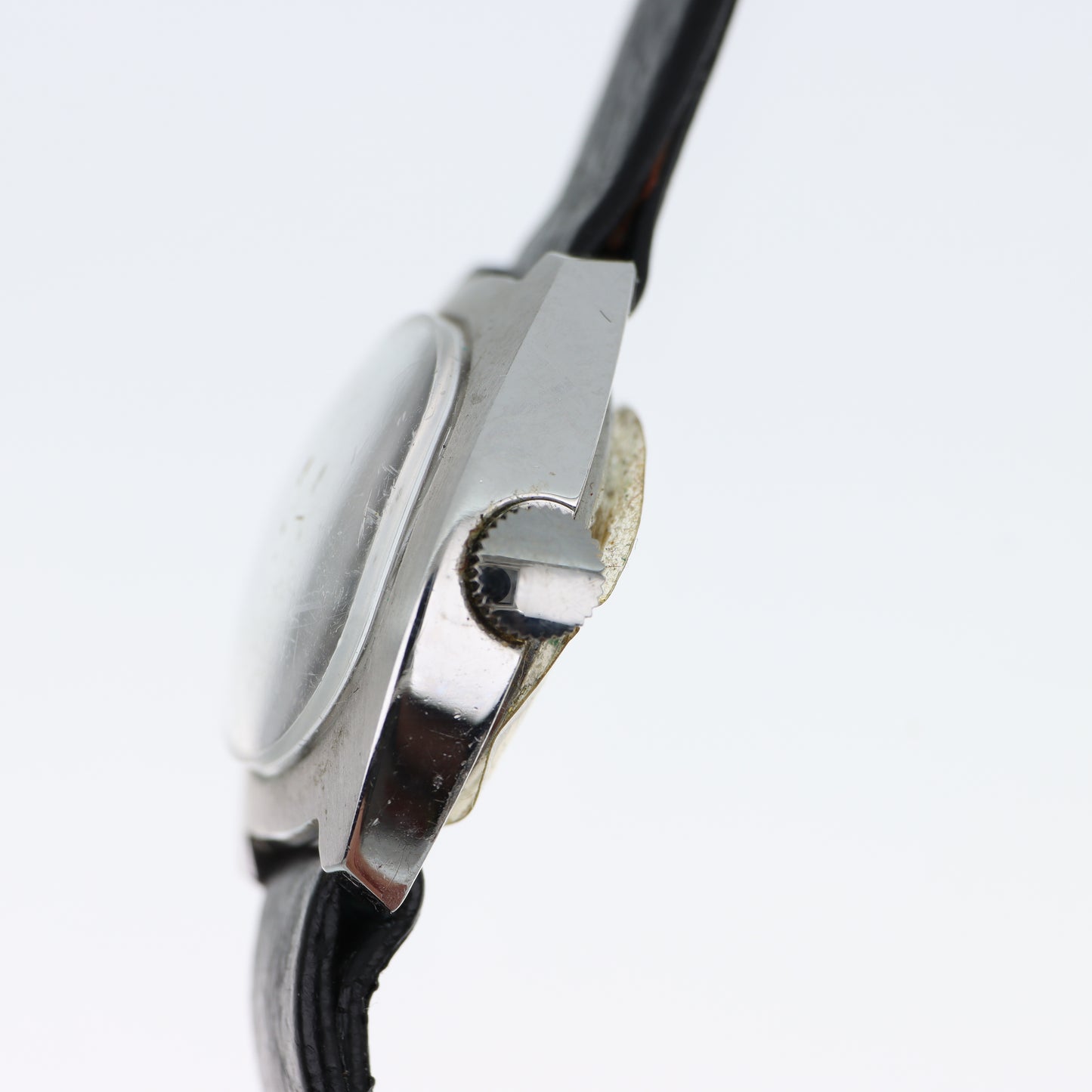 Jaquet-Girard Genève – Orologio Vintage Swiss Made Cassa Tonneau Acciaio Cinturino Nero