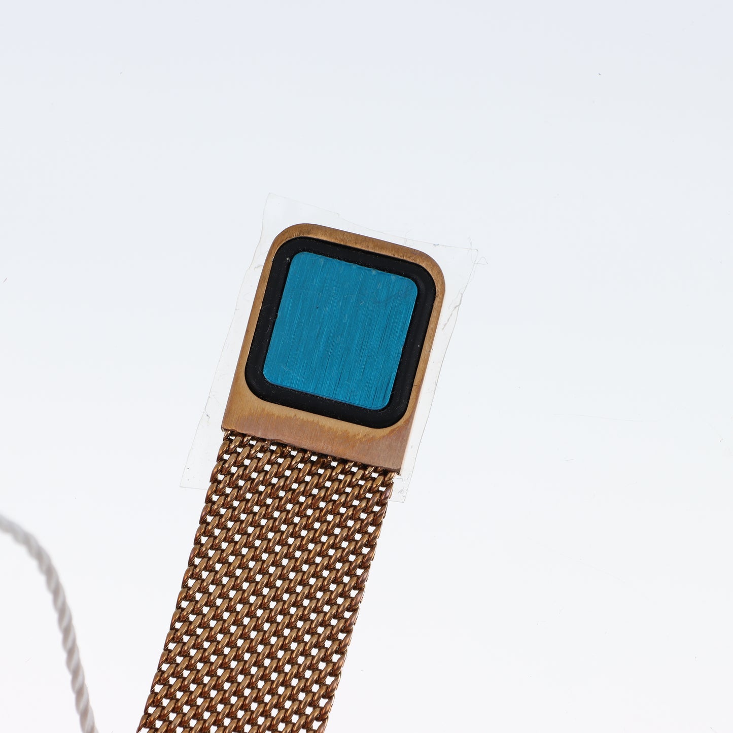 Hoops – Orologio Donna Cassa Quadrata Rose Gold Quadrante Nero Bracciale Mesh