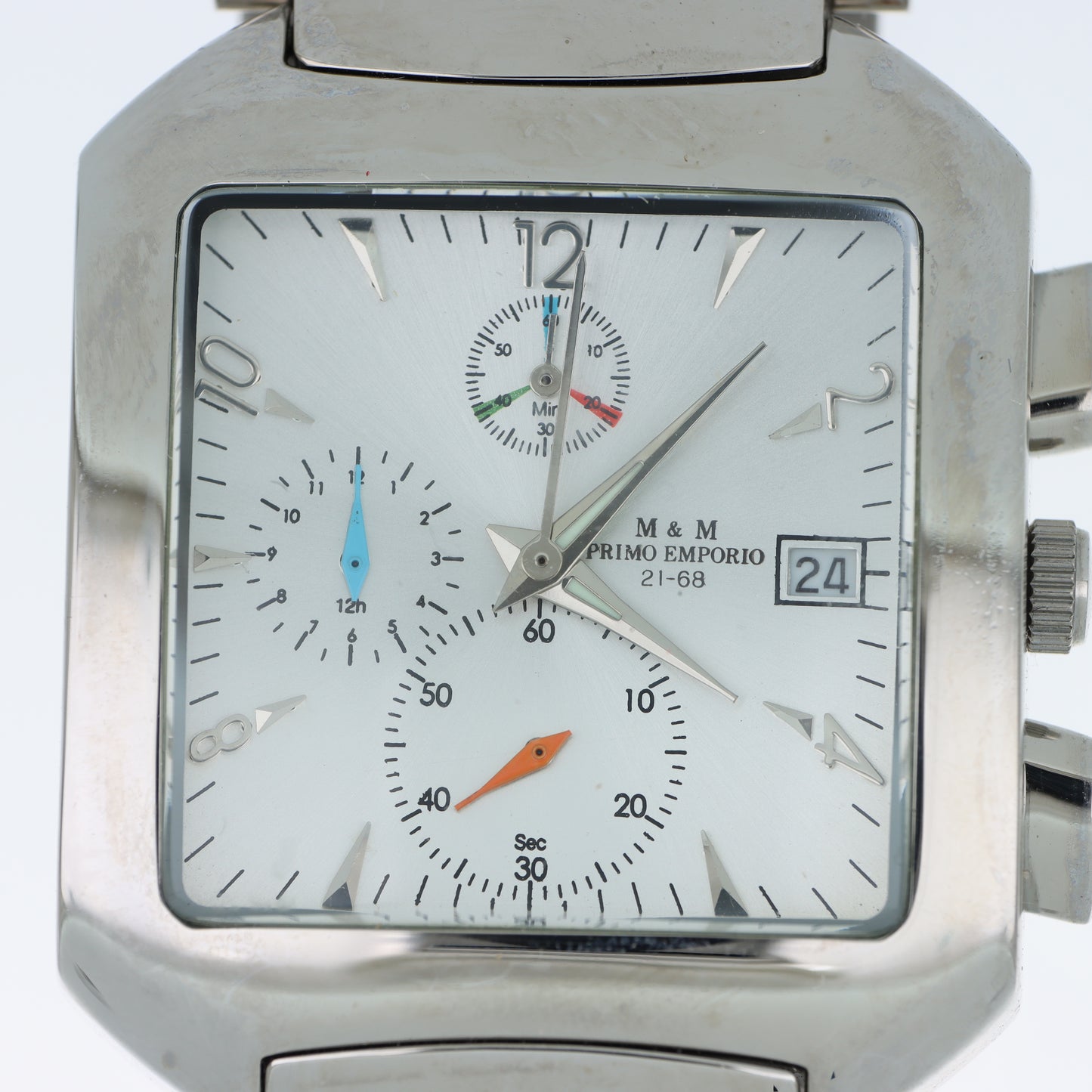 M&M Primo Emporio 21-68 – Cronografo Acciaio Quadrante Bianco Data