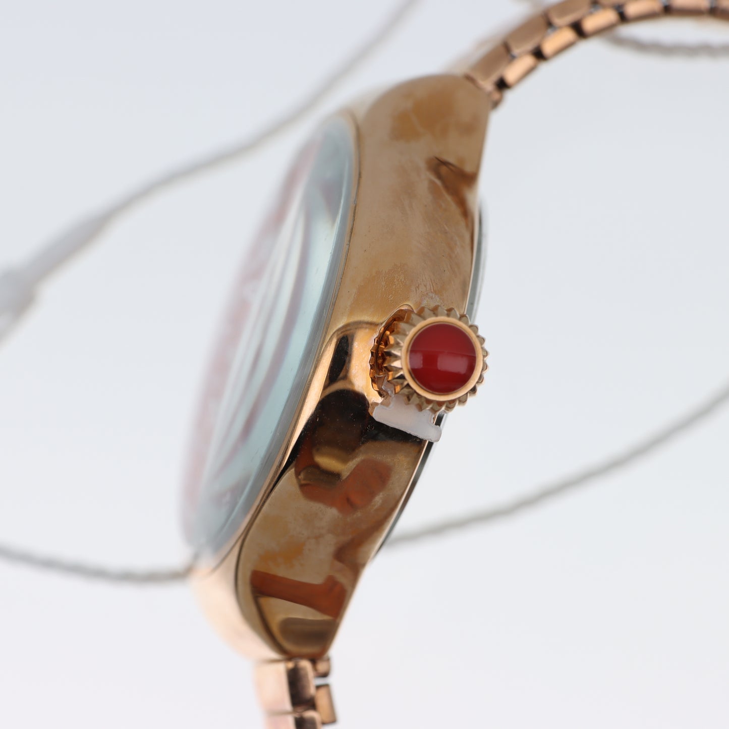 Hoops Edition – Orologio Donna Rose Gold Quadrante Snow Globe Cristalli Rossi e Bianchi