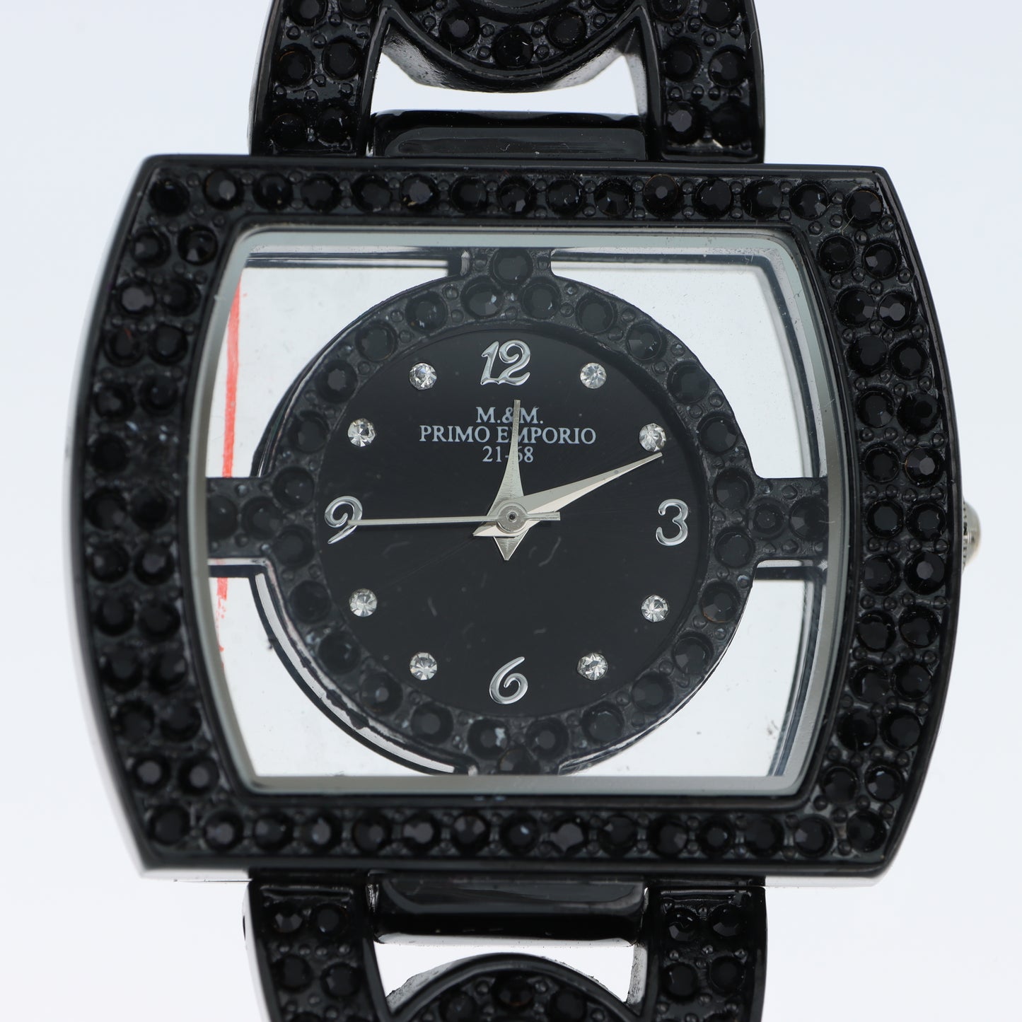 M&M Primo Emporio 21-68 – Orologio Donna Total Black Cristalli Pavé Cassa Scheletrata