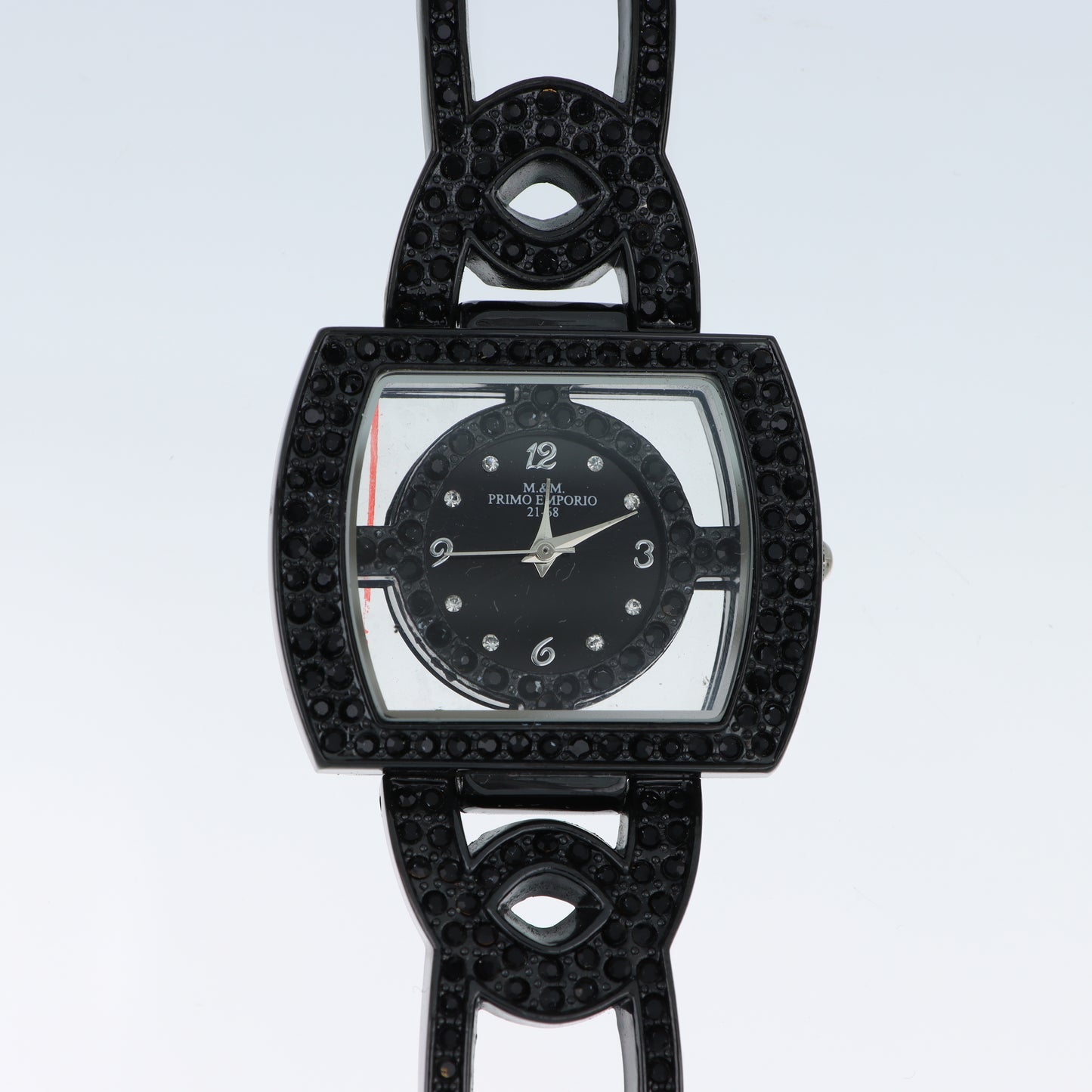 M&M Primo Emporio 21-68 – Orologio Donna Total Black Cristalli Pavé Cassa Scheletrata